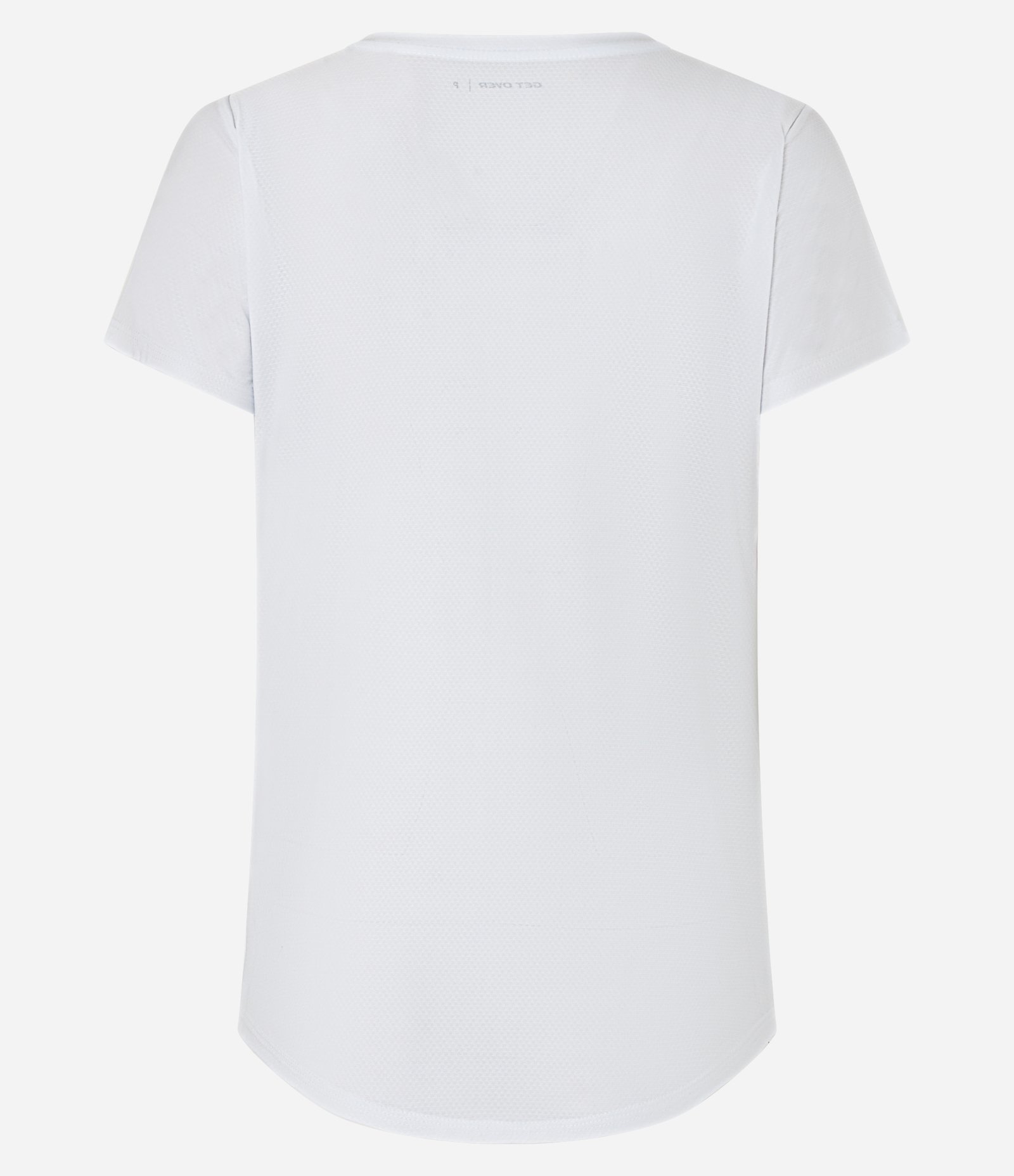 Camiseta Esportiva em Microfibra Texturizada com Estampa Ondulada Branco 6
