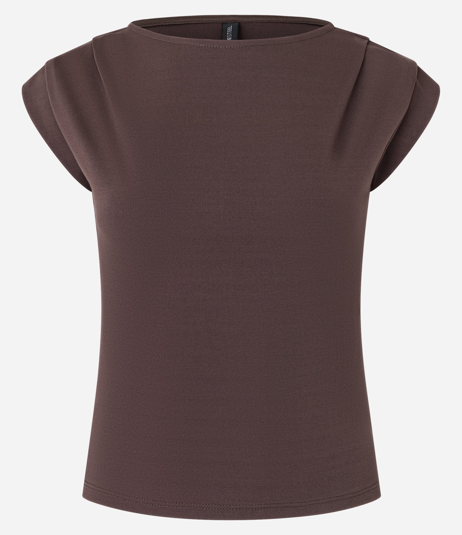 Blusa em Viscose com Pregas nos Ombros Marrom 4