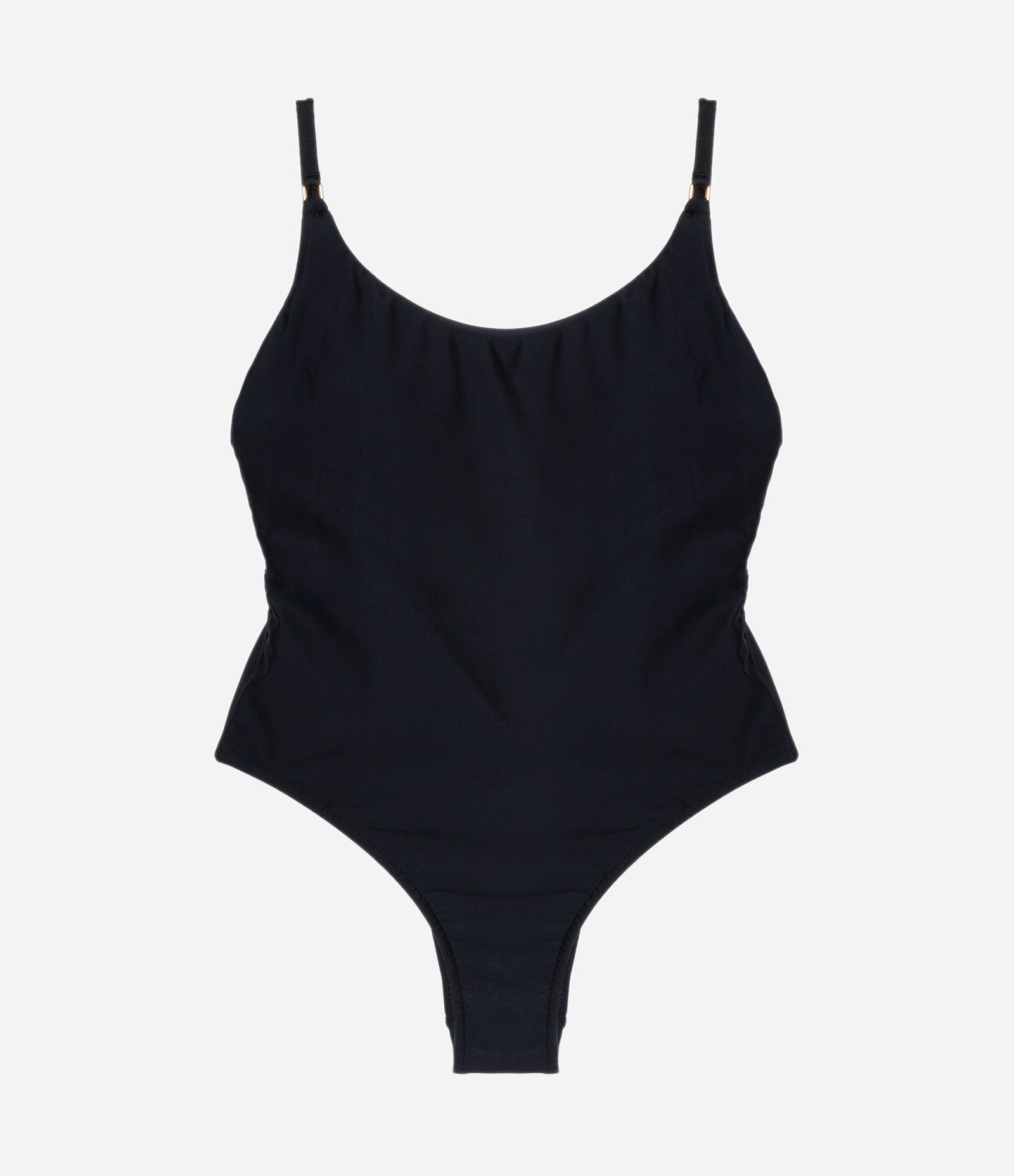 Maiô em Microfibra com Aviamento nas Alças Preto 1