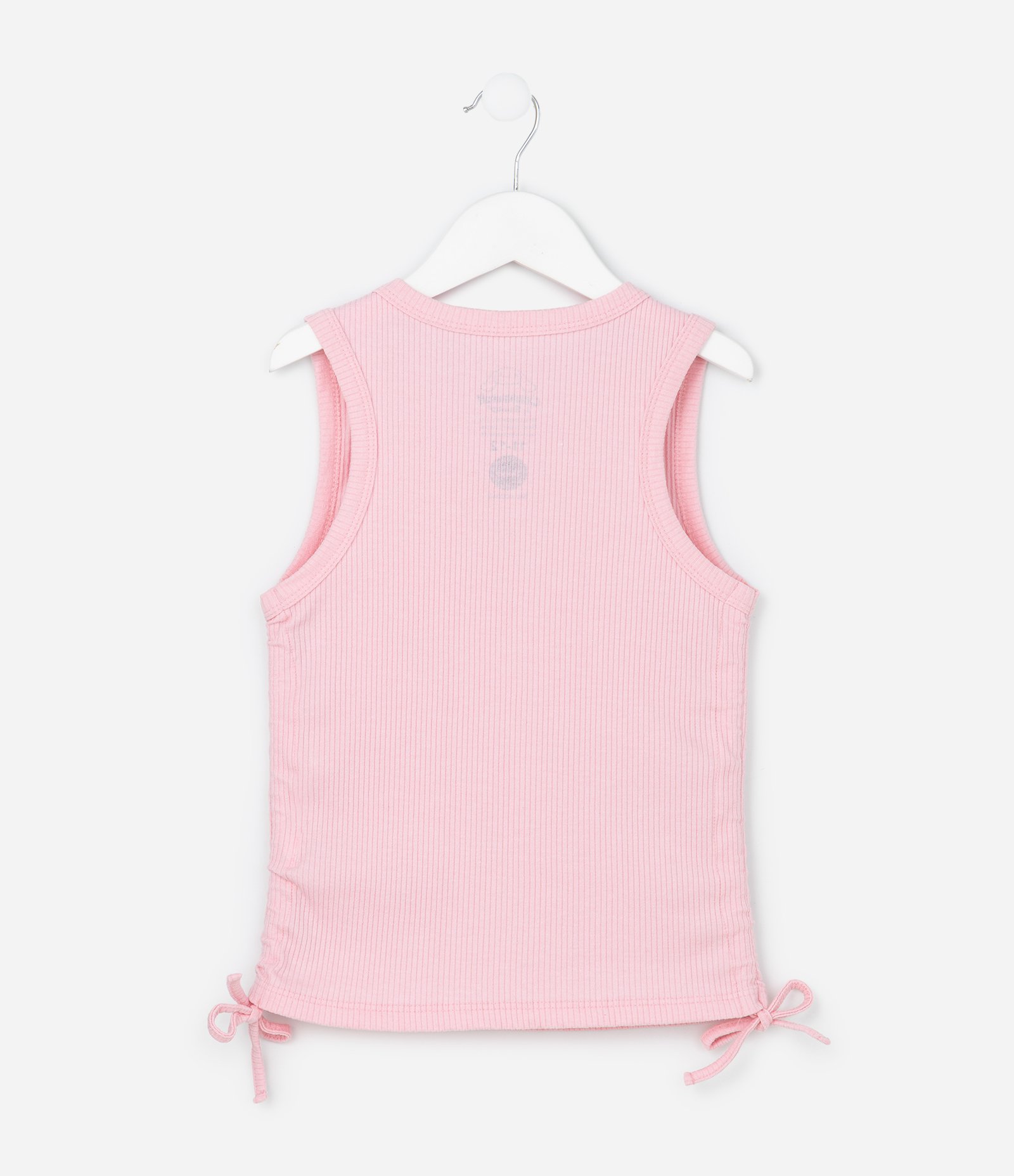 Regata Infantil com Amarração e Bordado Cinnamoroll - Tam 5 a 14 Anos Rosa 3