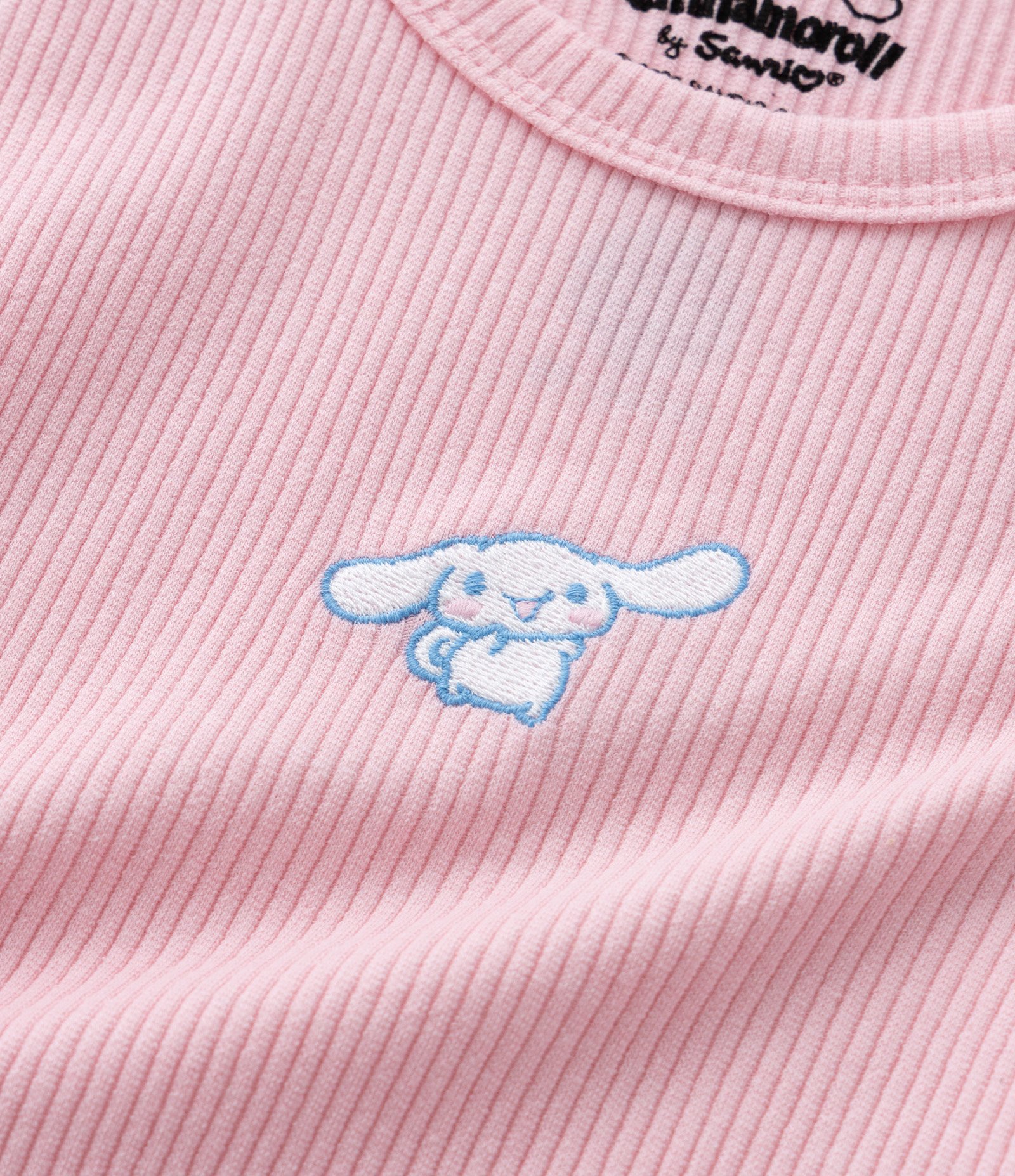 Regata Infantil com Amarração e Bordado Cinnamoroll - Tam 5 a 14 Anos Rosa 7