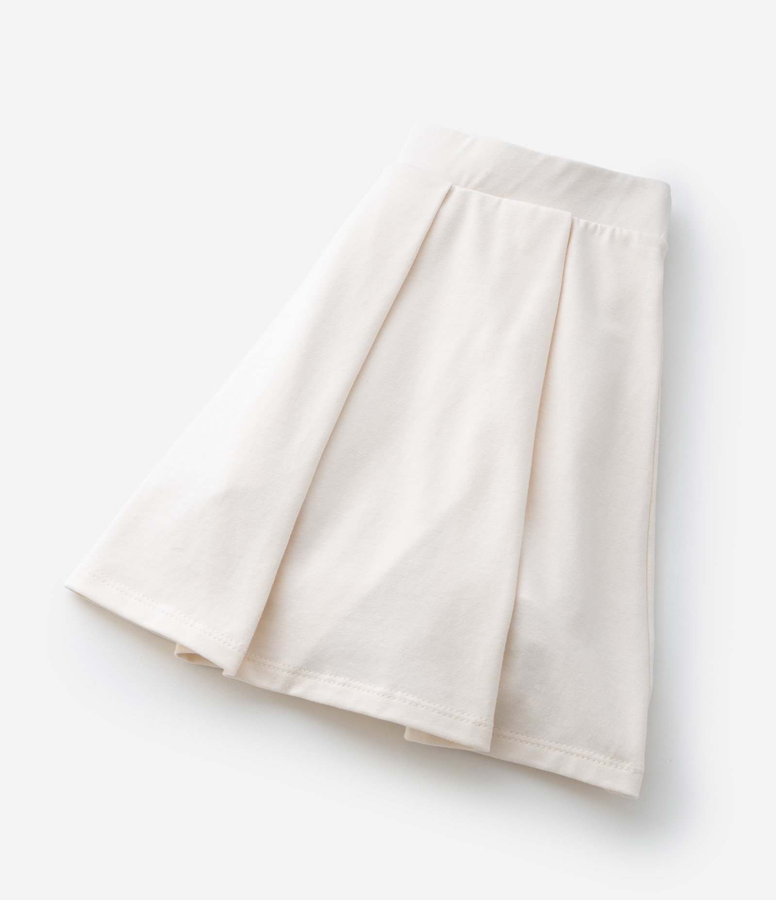 Short Saia Infantil com Pregas - Tam 5 a 14 Anos Off White 8