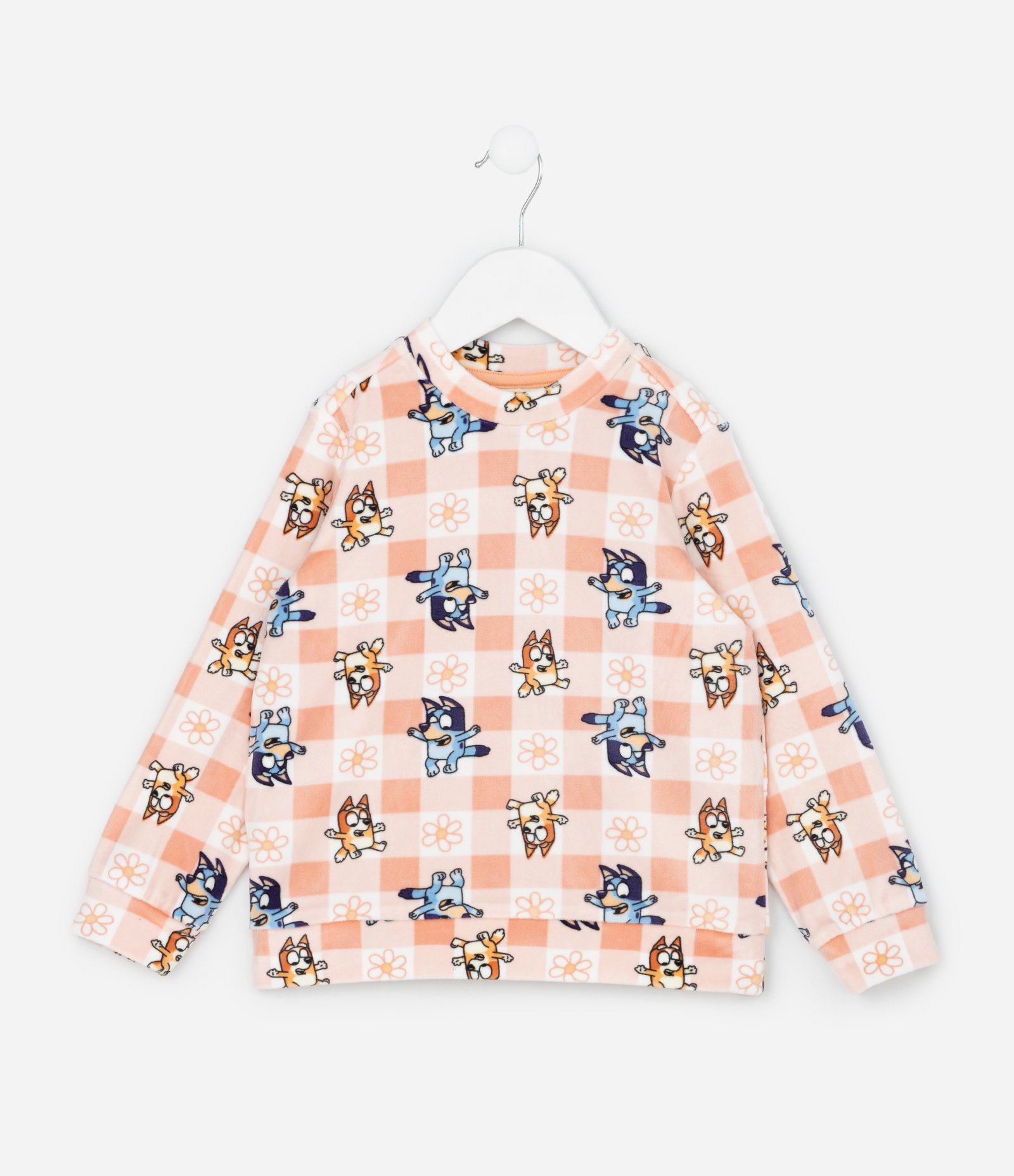 Pijama Infantil Longo em Plush com Estampa Bluey – Tam 2 a 8 Anos Bege Claro 2