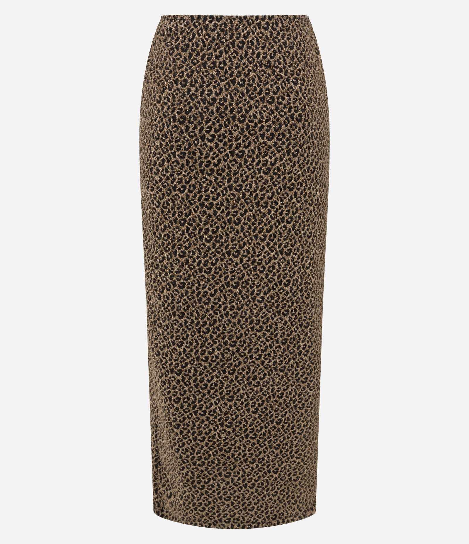 Saia New Midi em Jacquard Animal Print Onça Marrom 7