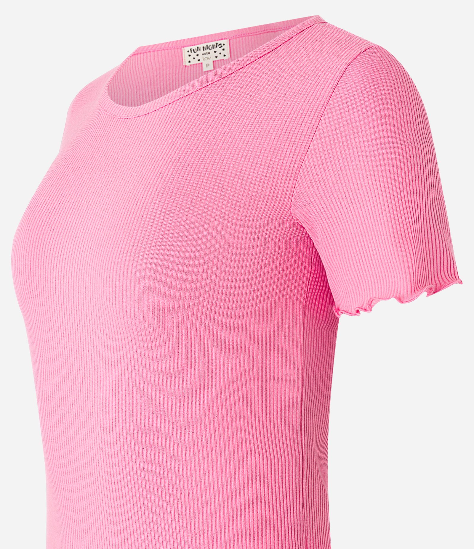 Pijama Short Doll com Blusa de Ribana e Short Estampado de Corações Rosa 5