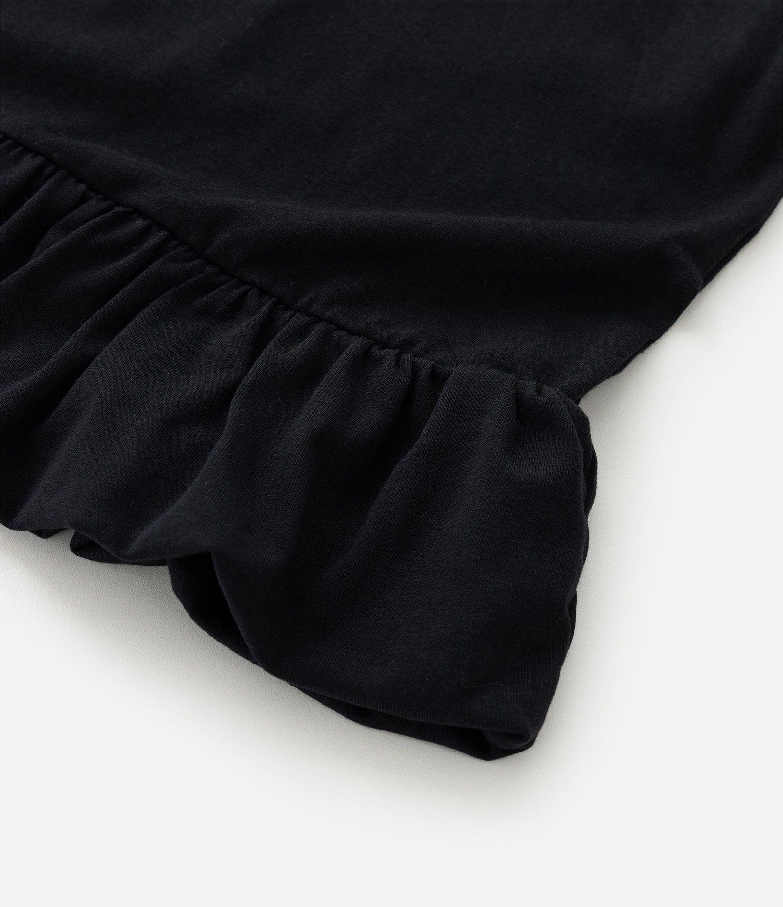 Blusa Balonê Infantil com Babado - Tam 5 a 14 Anos Preto 5