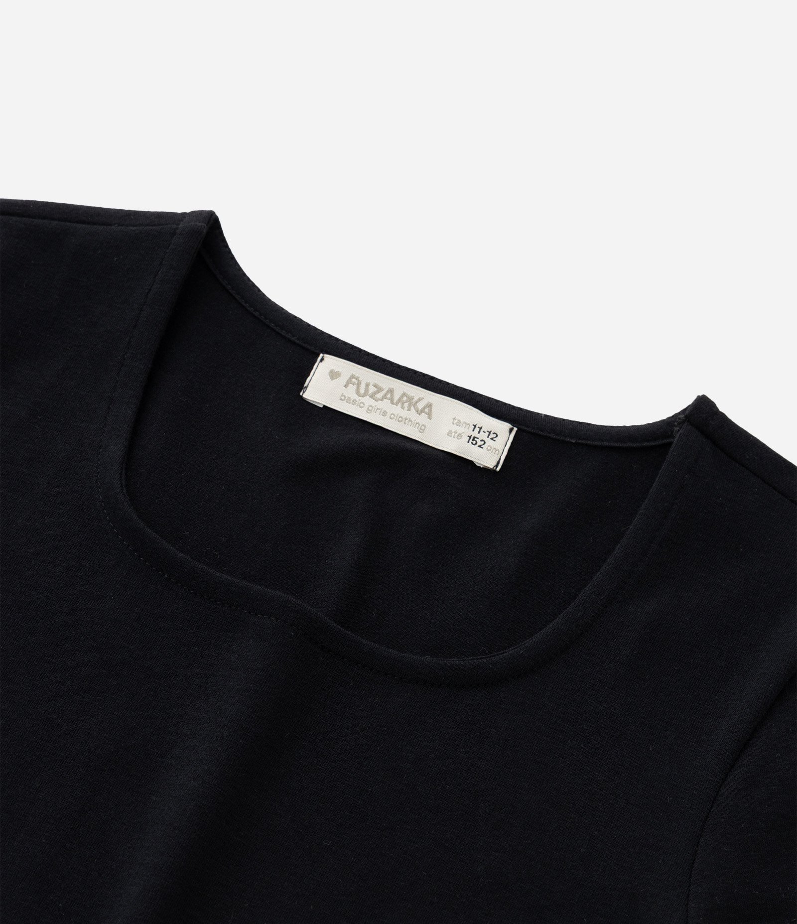 Blusa Balonê Infantil com Babado - Tam 5 a 14 Anos Preto 6