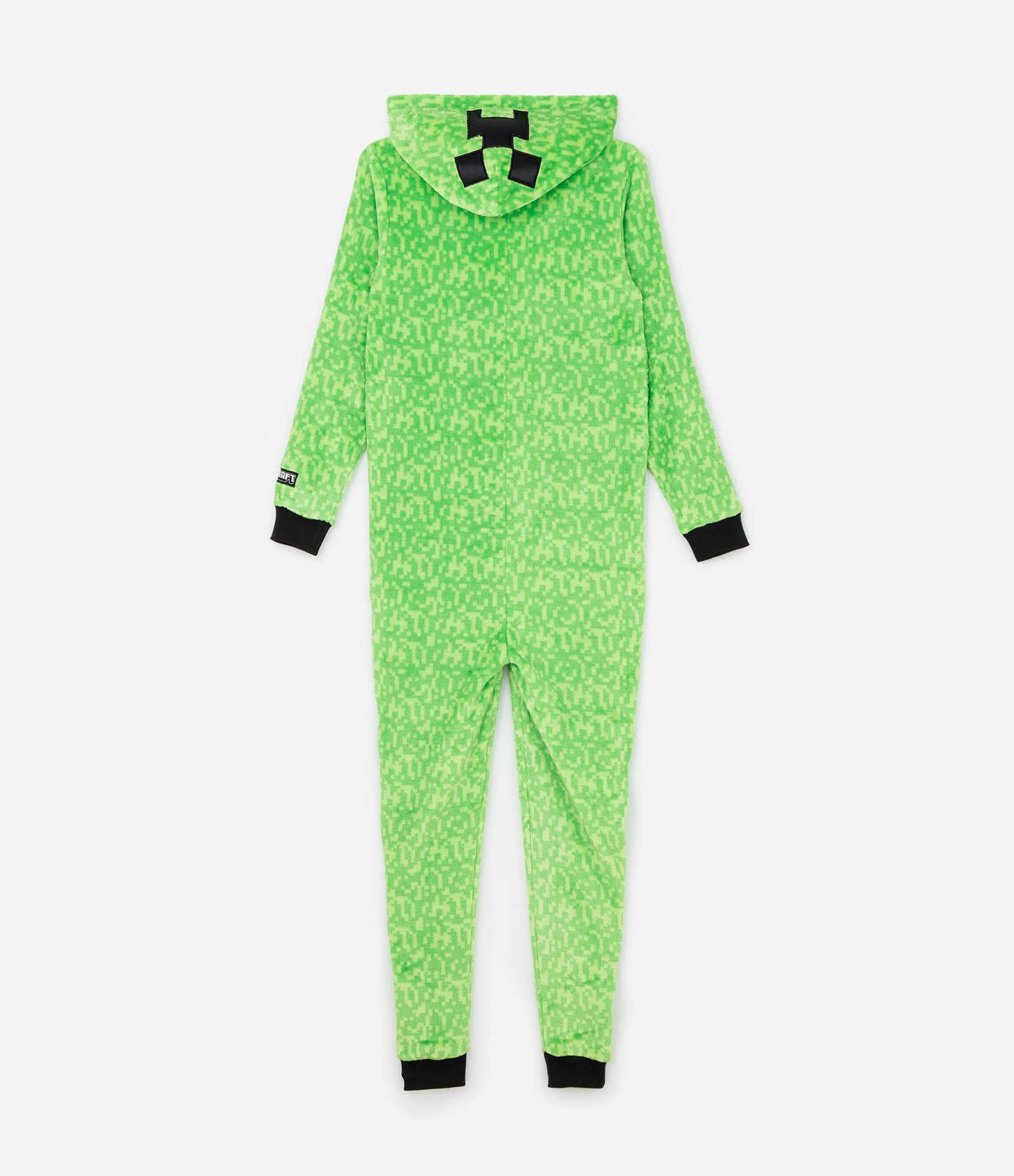 Pijama Jumper Infantil em Fleece com Bordado do Minecraft - Tam 5 a 14 Anos Verde 3