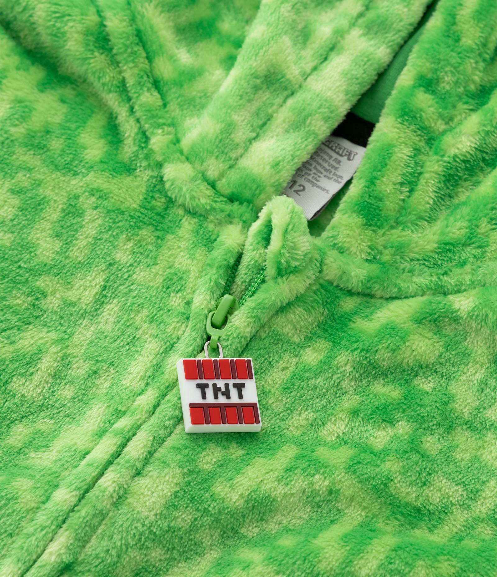 Pijama Jumper Infantil em Fleece com Bordado do Minecraft - Tam 5 a 14 Anos Verde 6