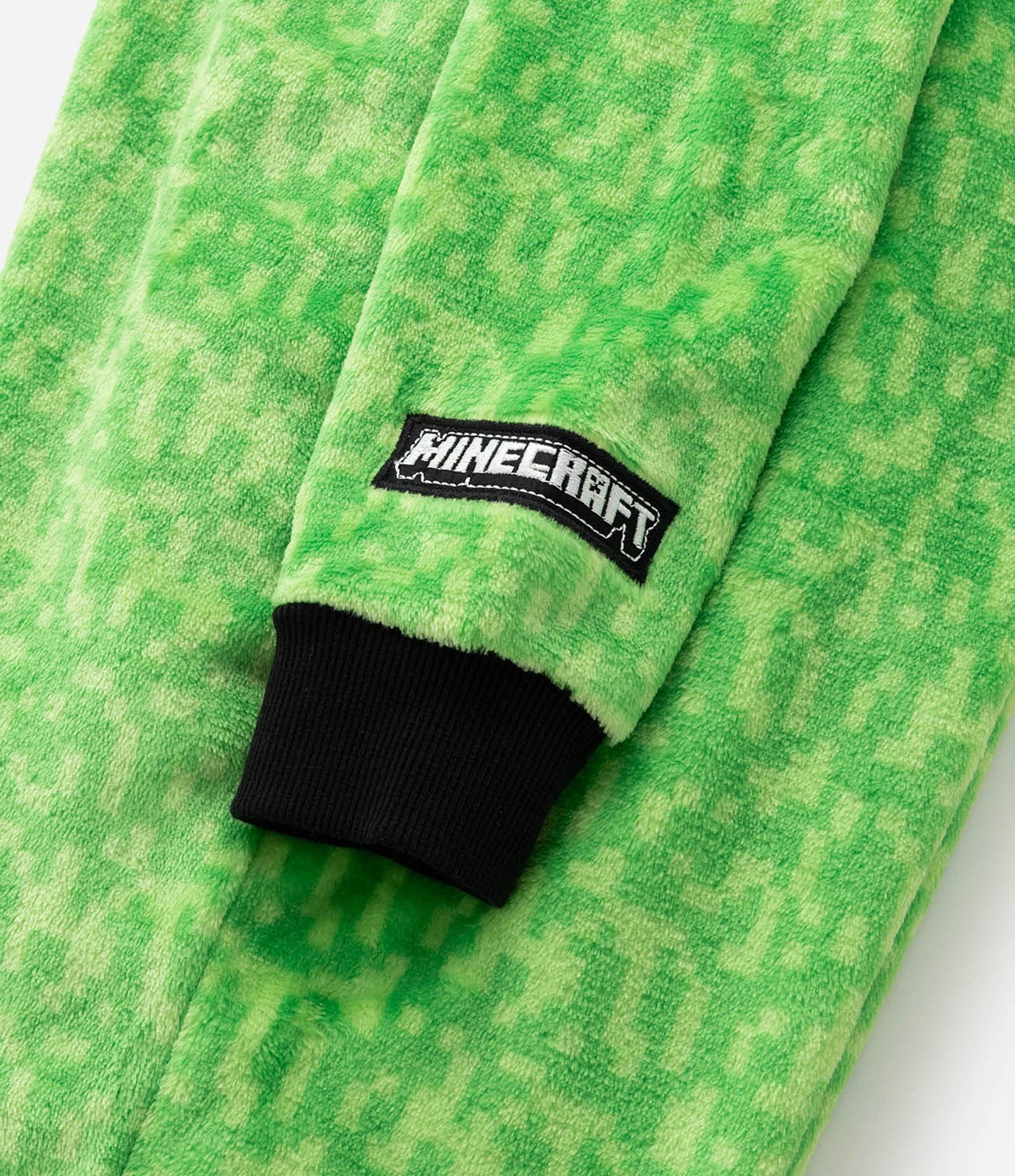 Pijama Jumper Infantil em Fleece com Bordado do Minecraft - Tam 5 a 14 Anos Verde 7