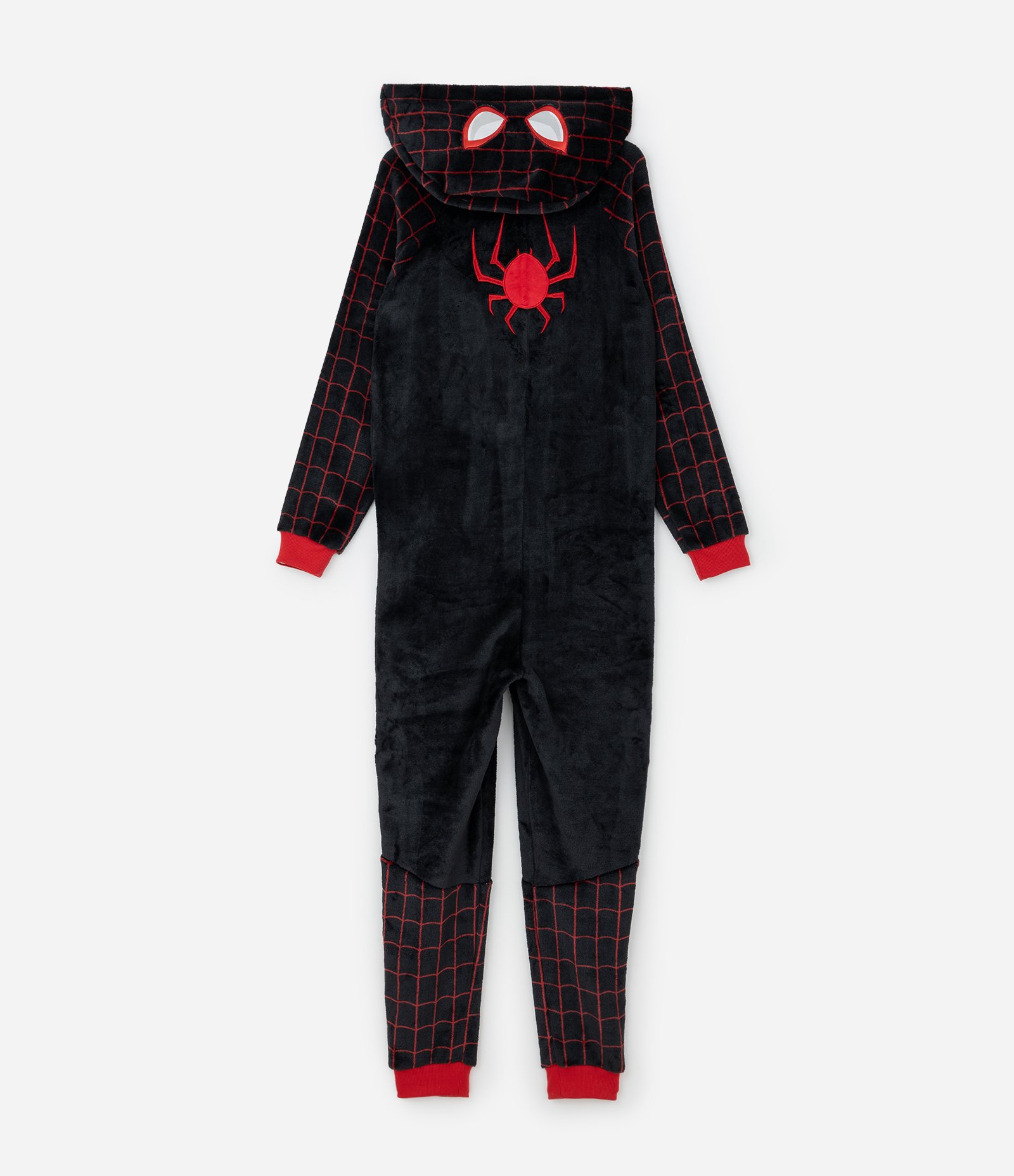 Pijama Jumper Infantil em Fleece com Bordado Homem Aranha - Tam 4 a 14 Anos Preto 3