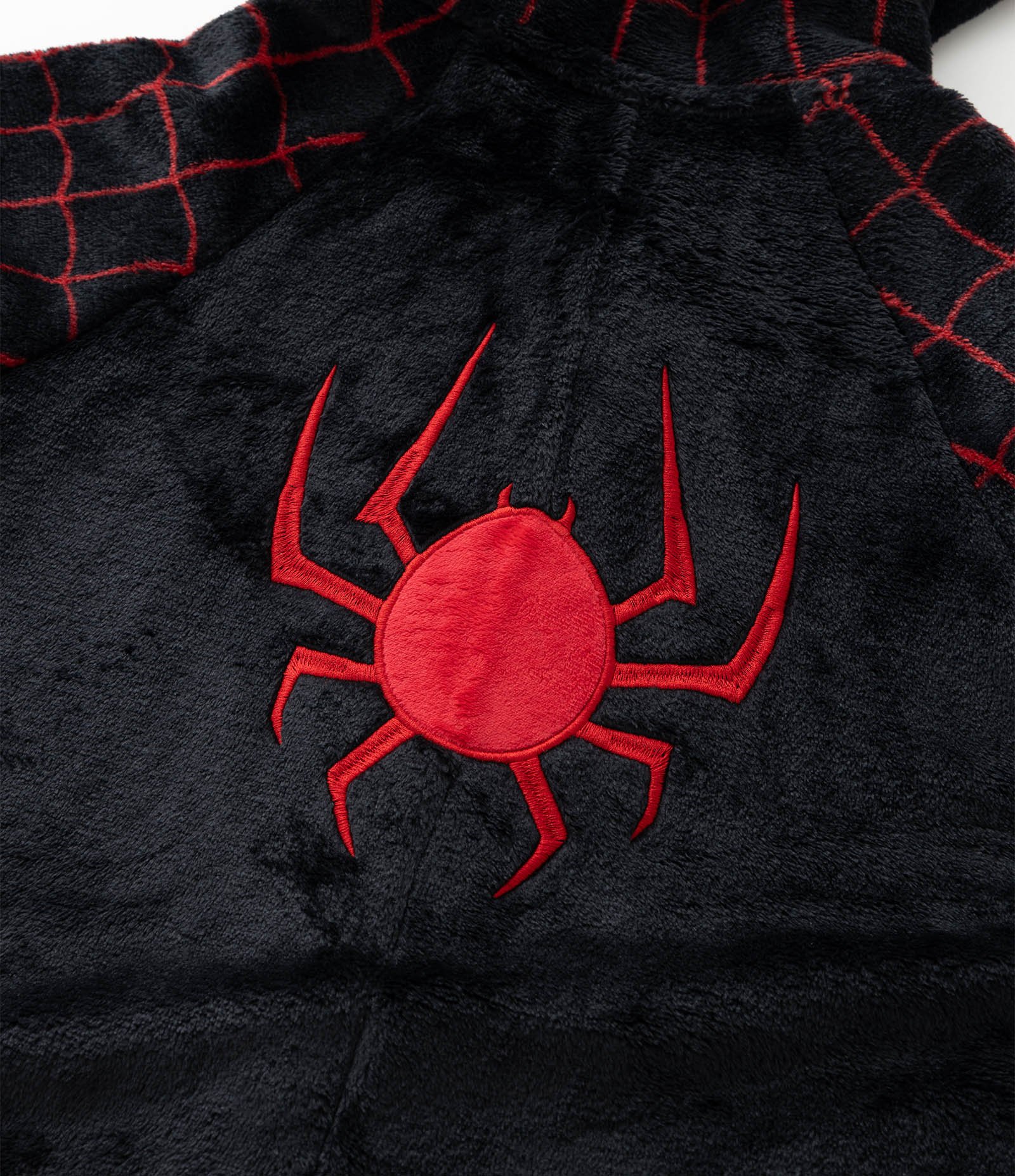 Pijama Jumper Infantil em Fleece com Bordado Homem Aranha - Tam 4 a 14 Anos Preto 4