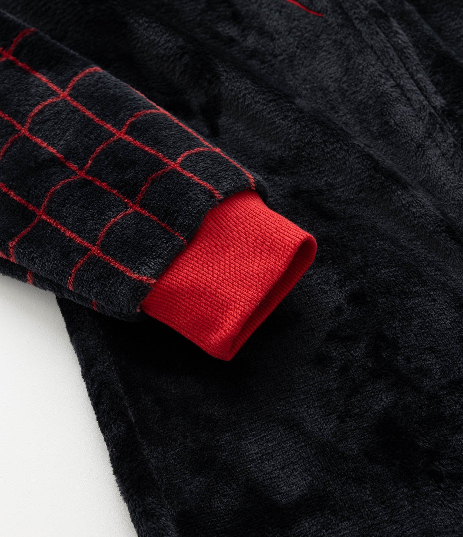 Pijama Jumper Infantil em Fleece com Bordado Homem Aranha - Tam 4 a 14 Anos Preto 6