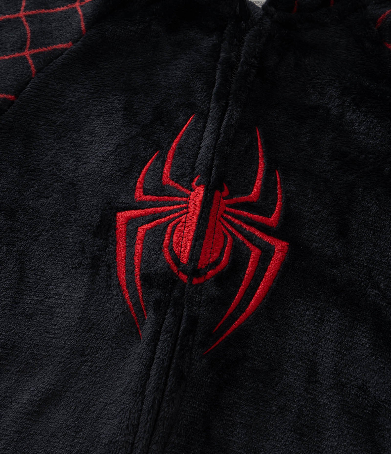 Pijama Jumper Infantil em Fleece com Bordado Homem Aranha - Tam 4 a 14 Anos Preto 7