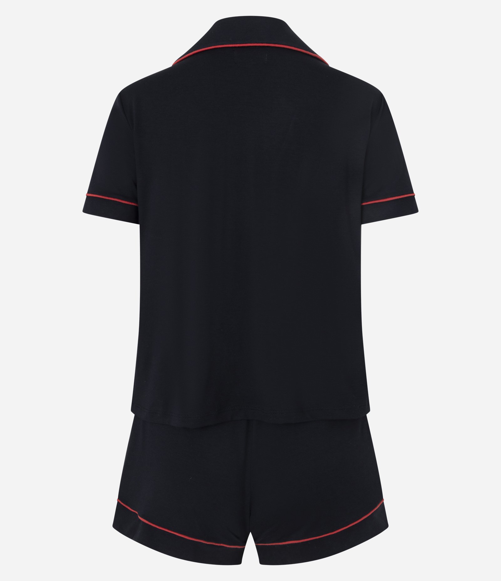Pijama Short Doll Americano com Bordado de Moranguinho Preto 5