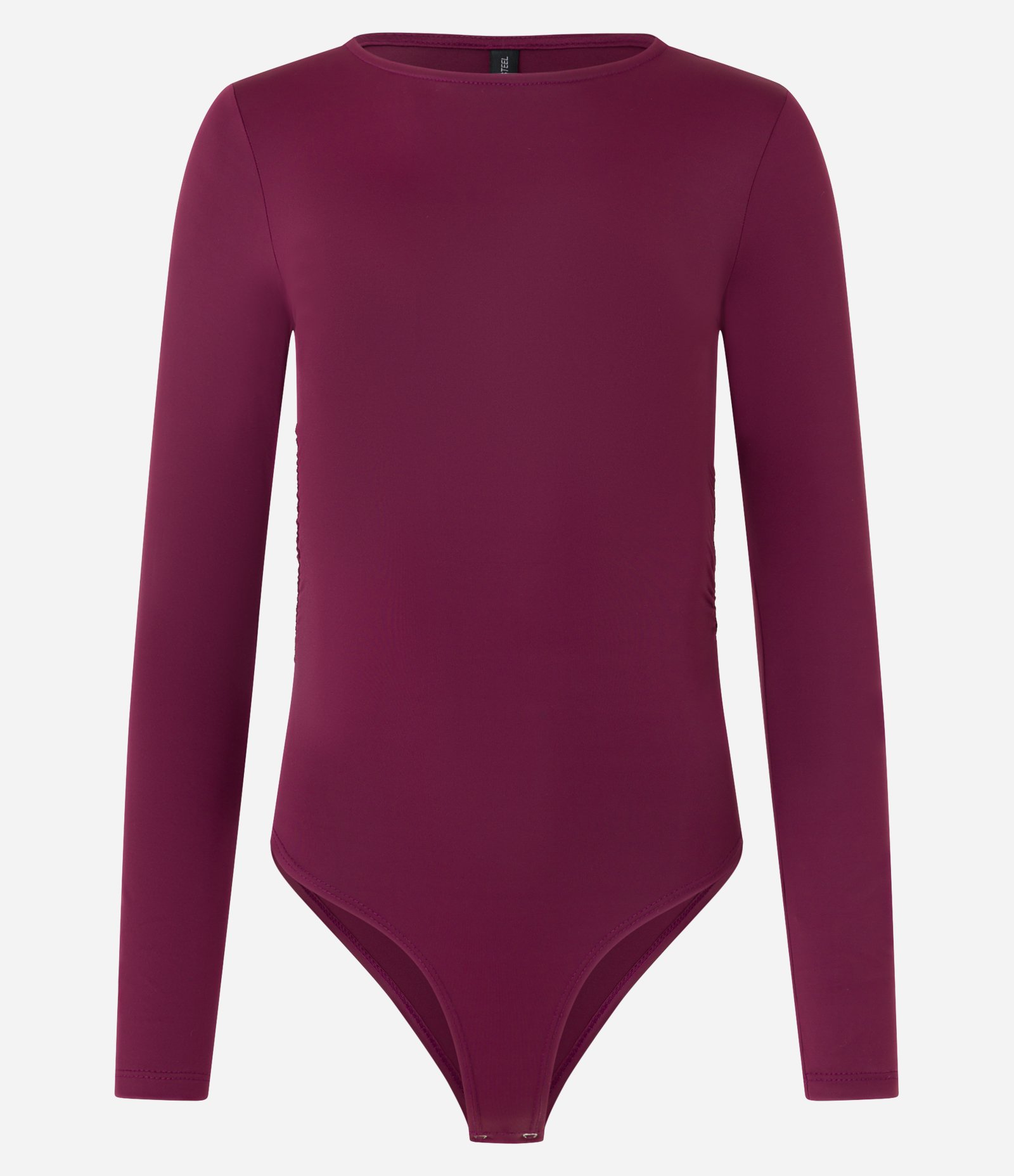 Body em Poliamida com Franzido Lateral Bordô 4