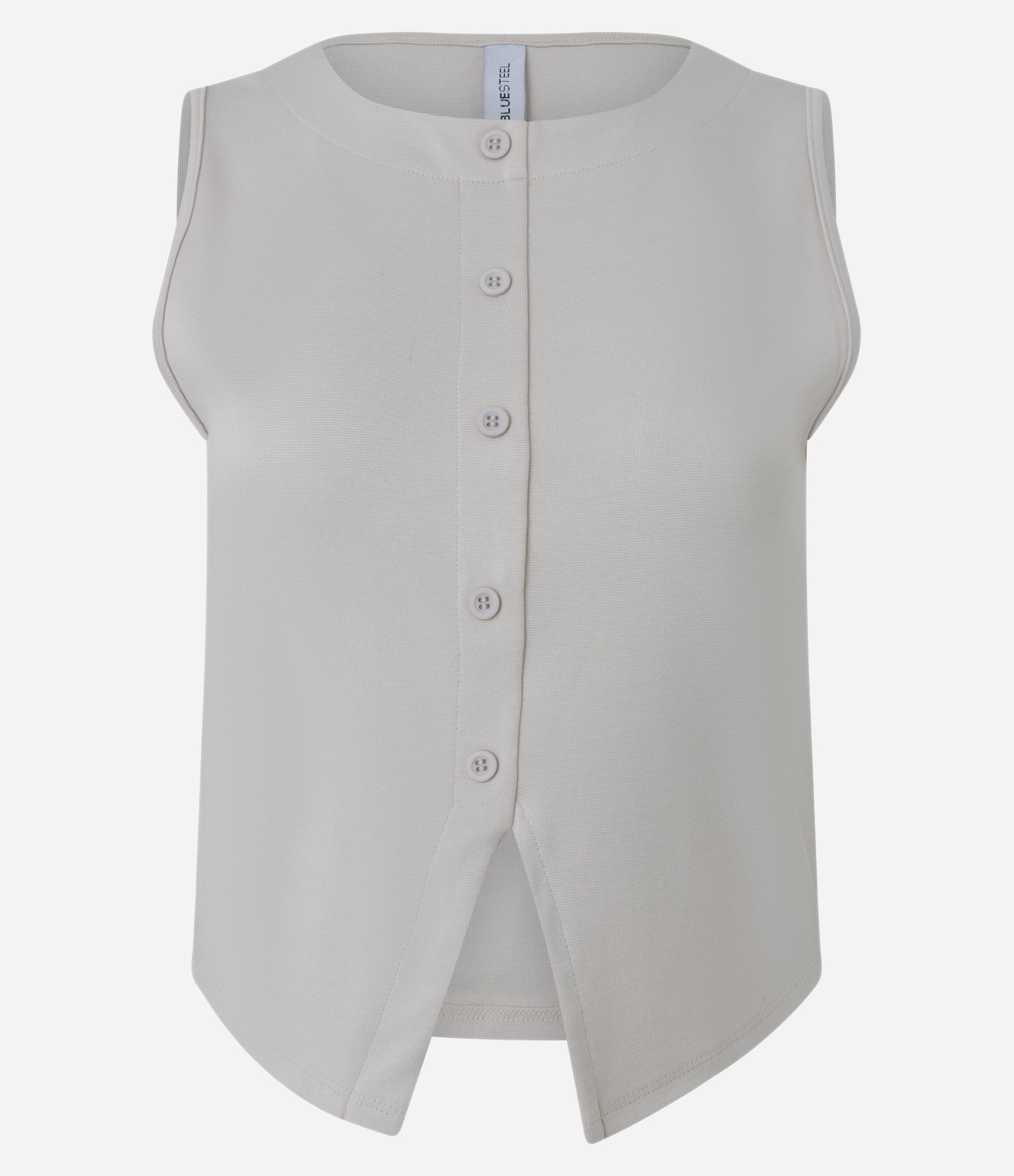 Colete Curto em Ponto Roma Cinza 4