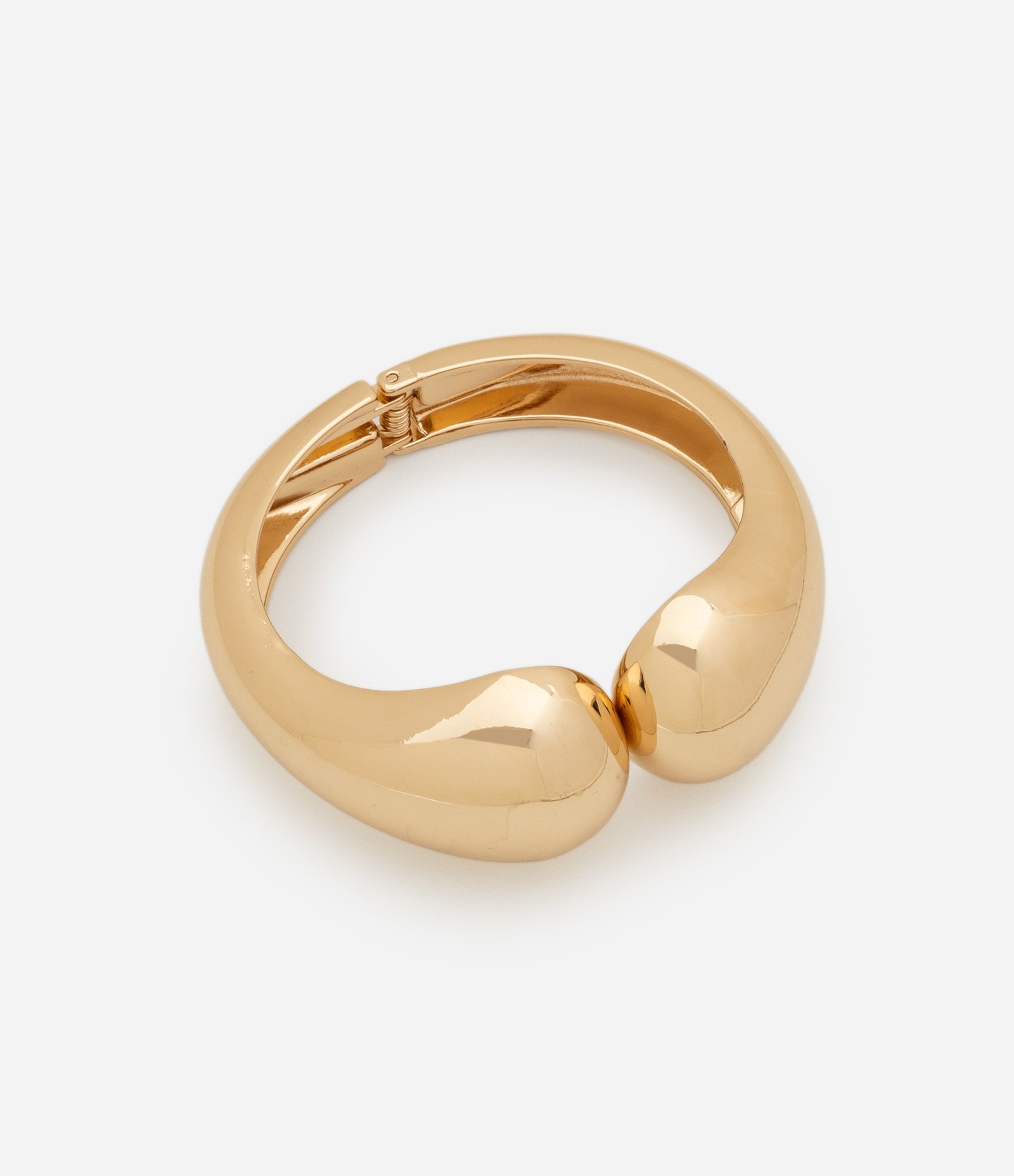 Maxi Bracelete com Forma de Gota Dupla Dourado 2