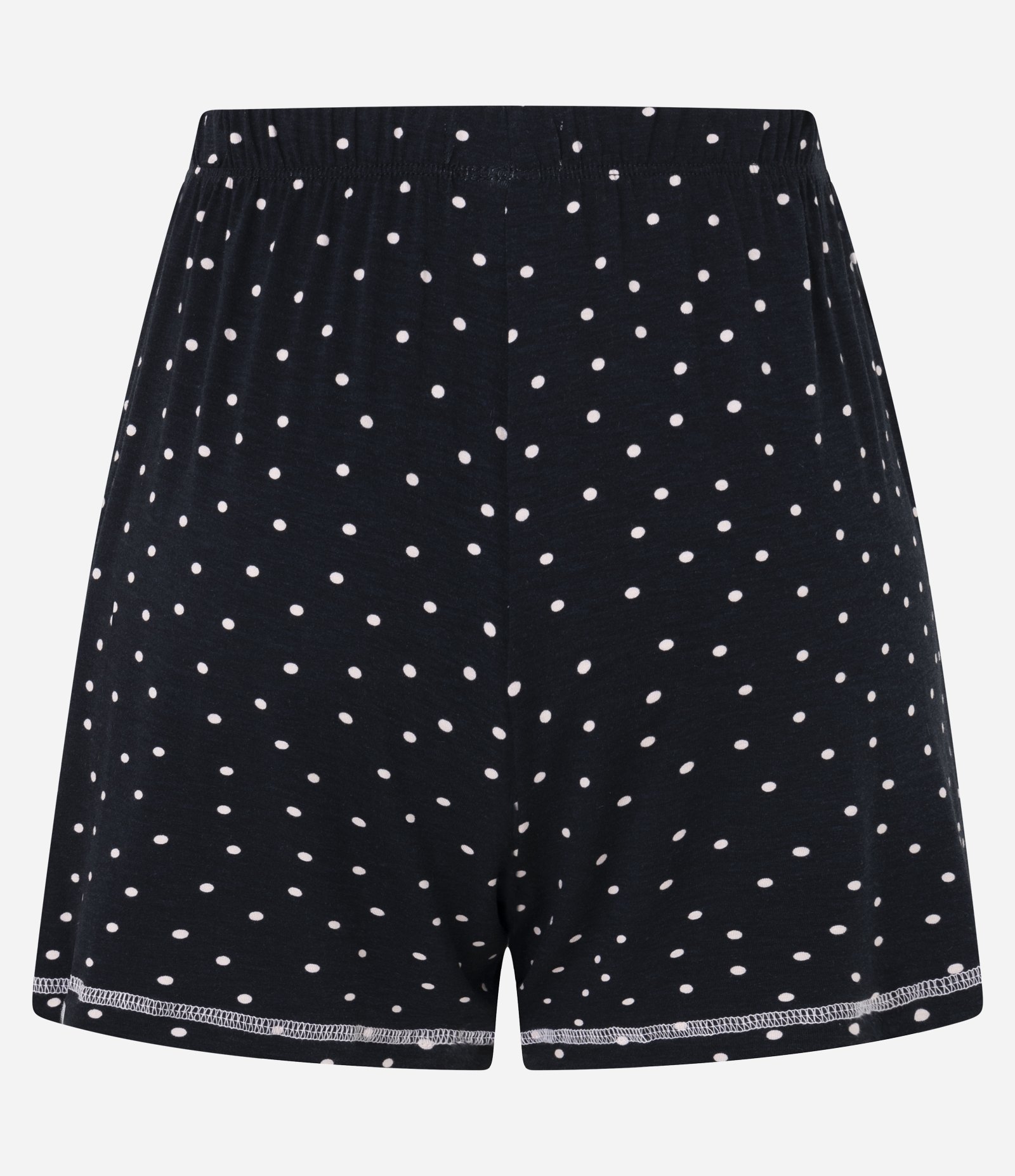 Short de Pijama em Viscose com Estampa Poá Preto 5