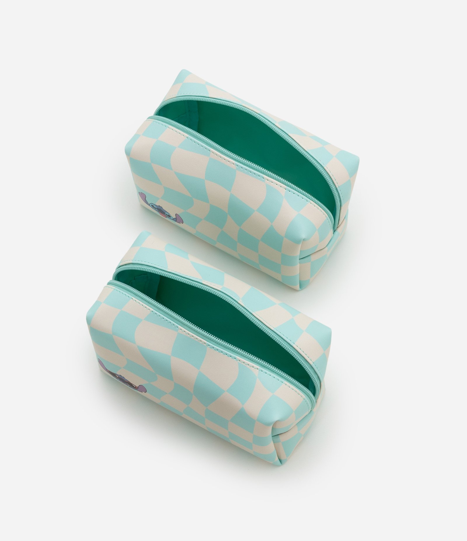 Kit 03 Nécessaires Grande e Retangulares Médias com Estampa Stitch Playa Azul 4