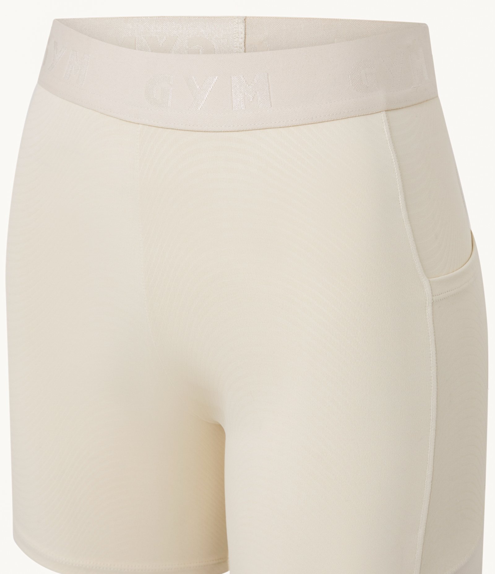 Bermuda Esportiva em Microfibra Pesada com Cós Elástico e Bolsos Bege 8