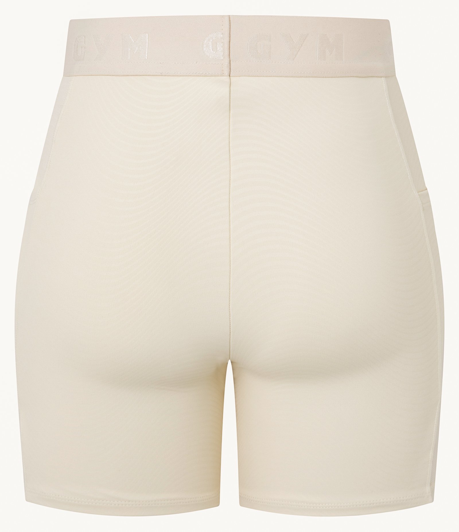 Bermuda Esportiva em Microfibra Pesada com Cós Elástico e Bolsos Bege 9