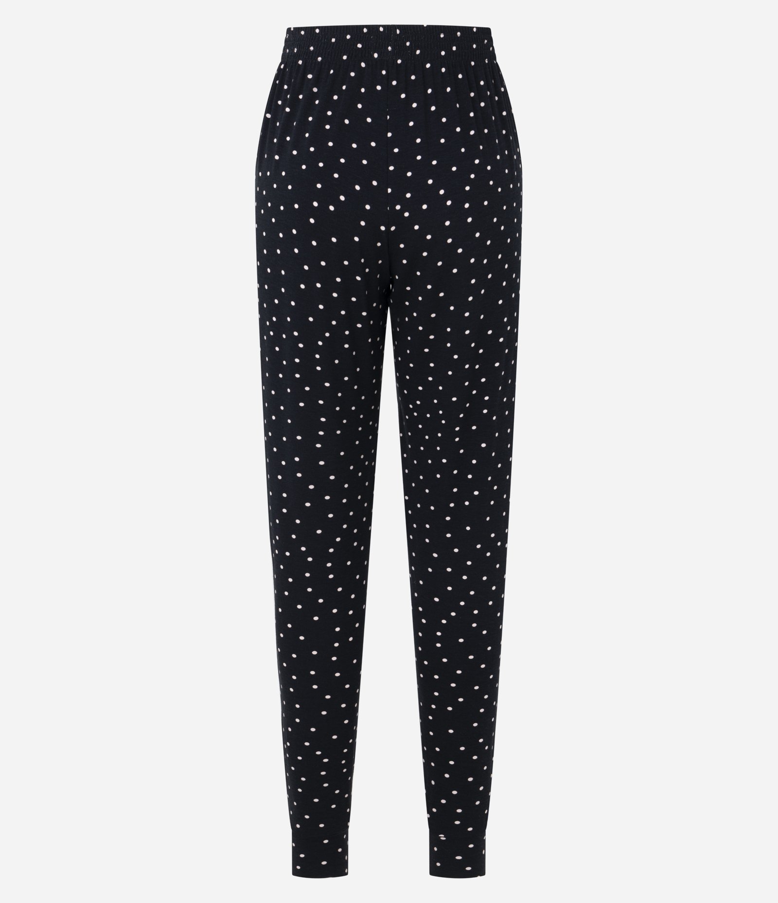 Calça de Pijama Jogger em Viscose com Estampa Poá Preto 5