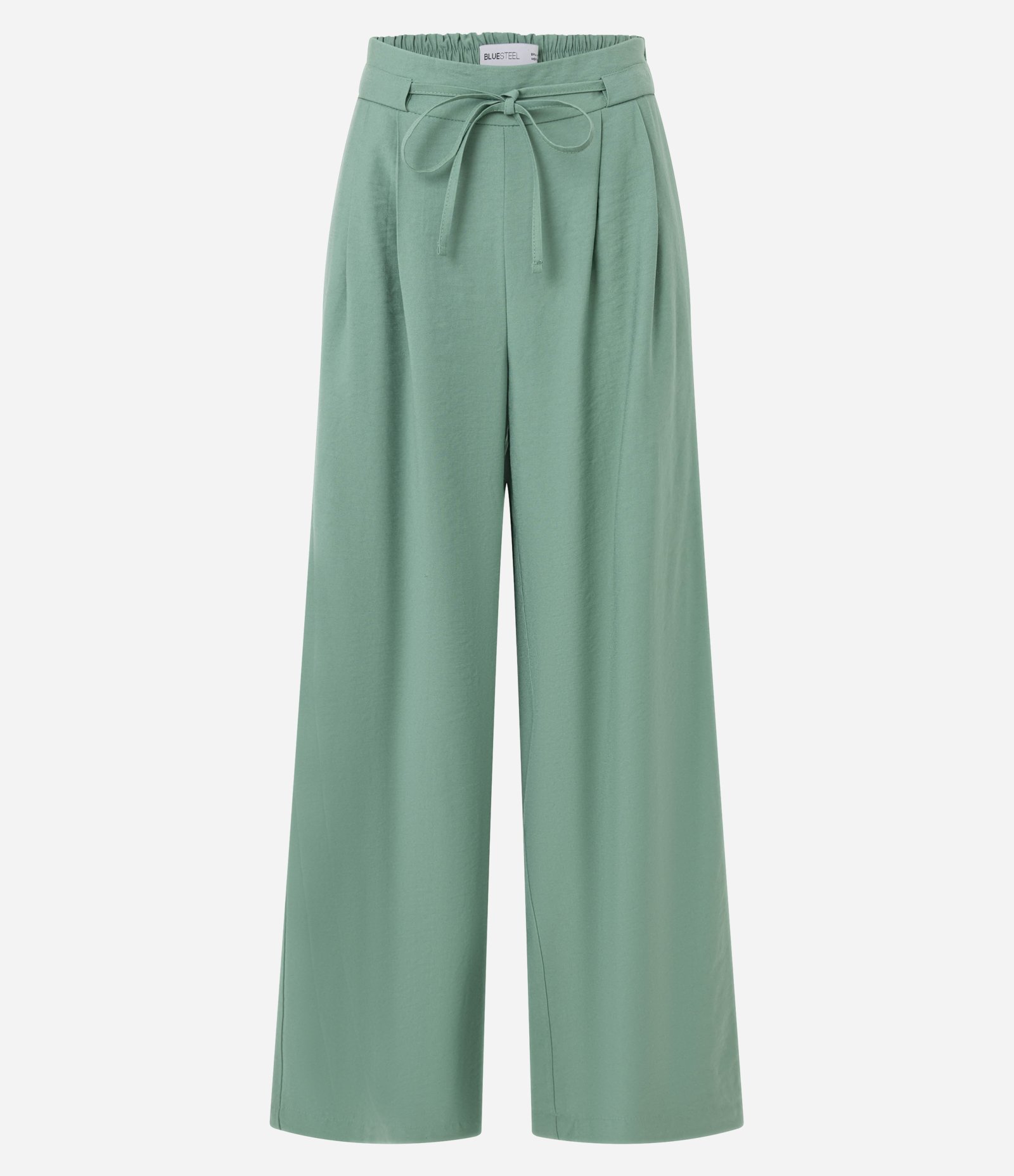 Calça Wide Leg Alfaiatada com Cintinho Embutido Verde 7