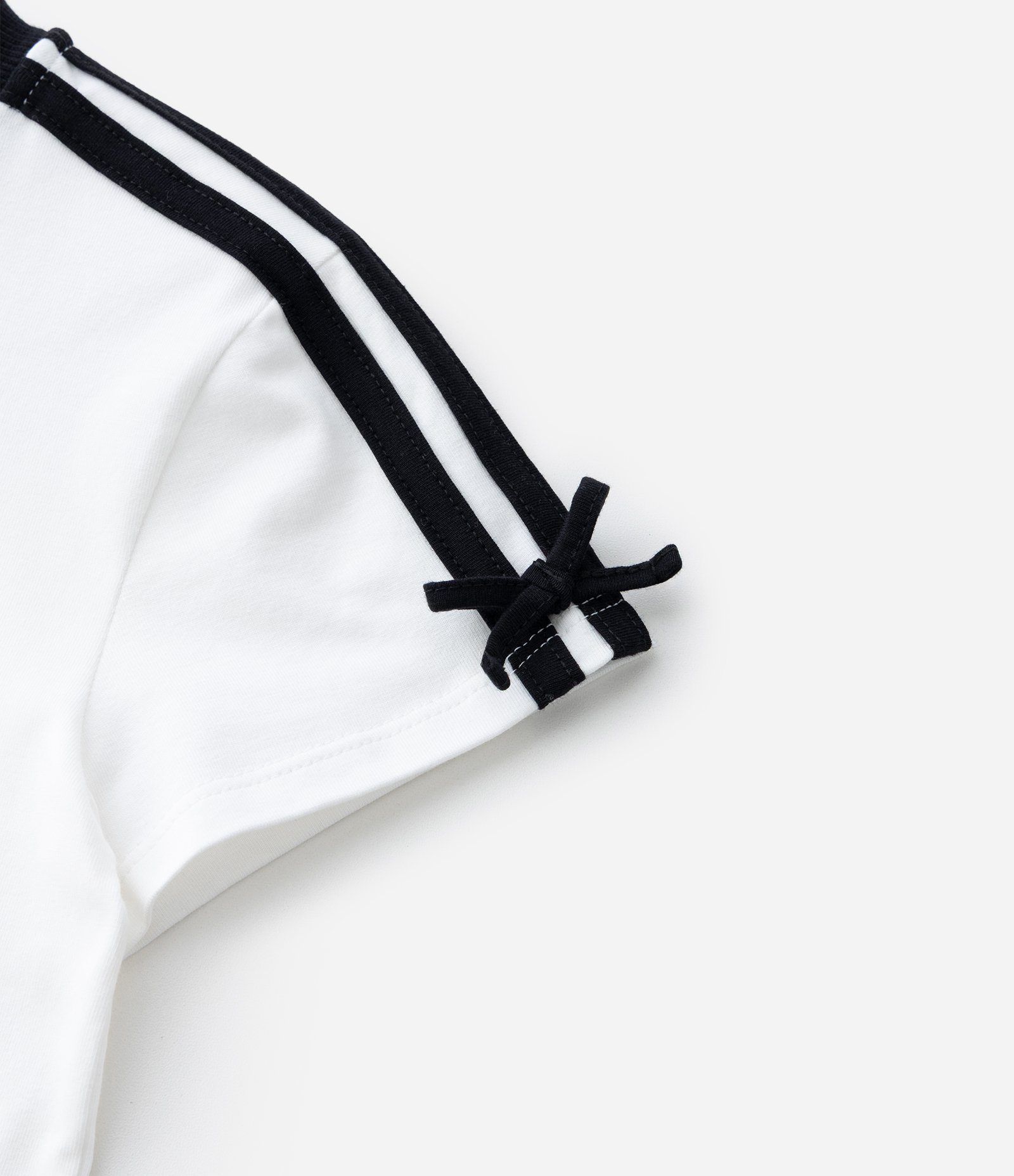 Blusa Infantil Ajustada com Detalhe Contrastante e Lacinho - Tam 5 a 14 Anos Branco 4