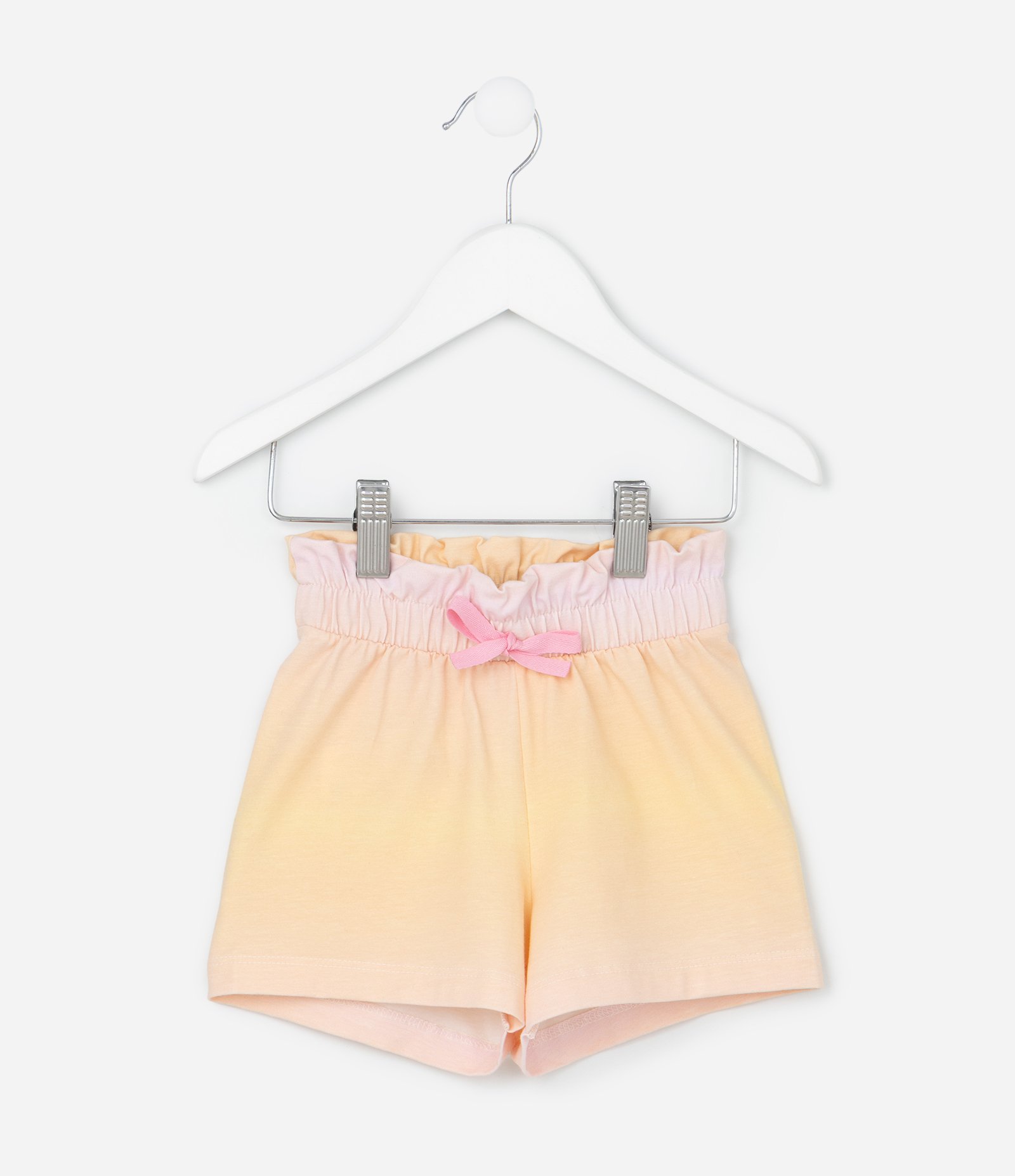 Short Clochard Infantil em Cotton com Estampa Tie Dye - Tam 1 a 6 Anos Rosa 1