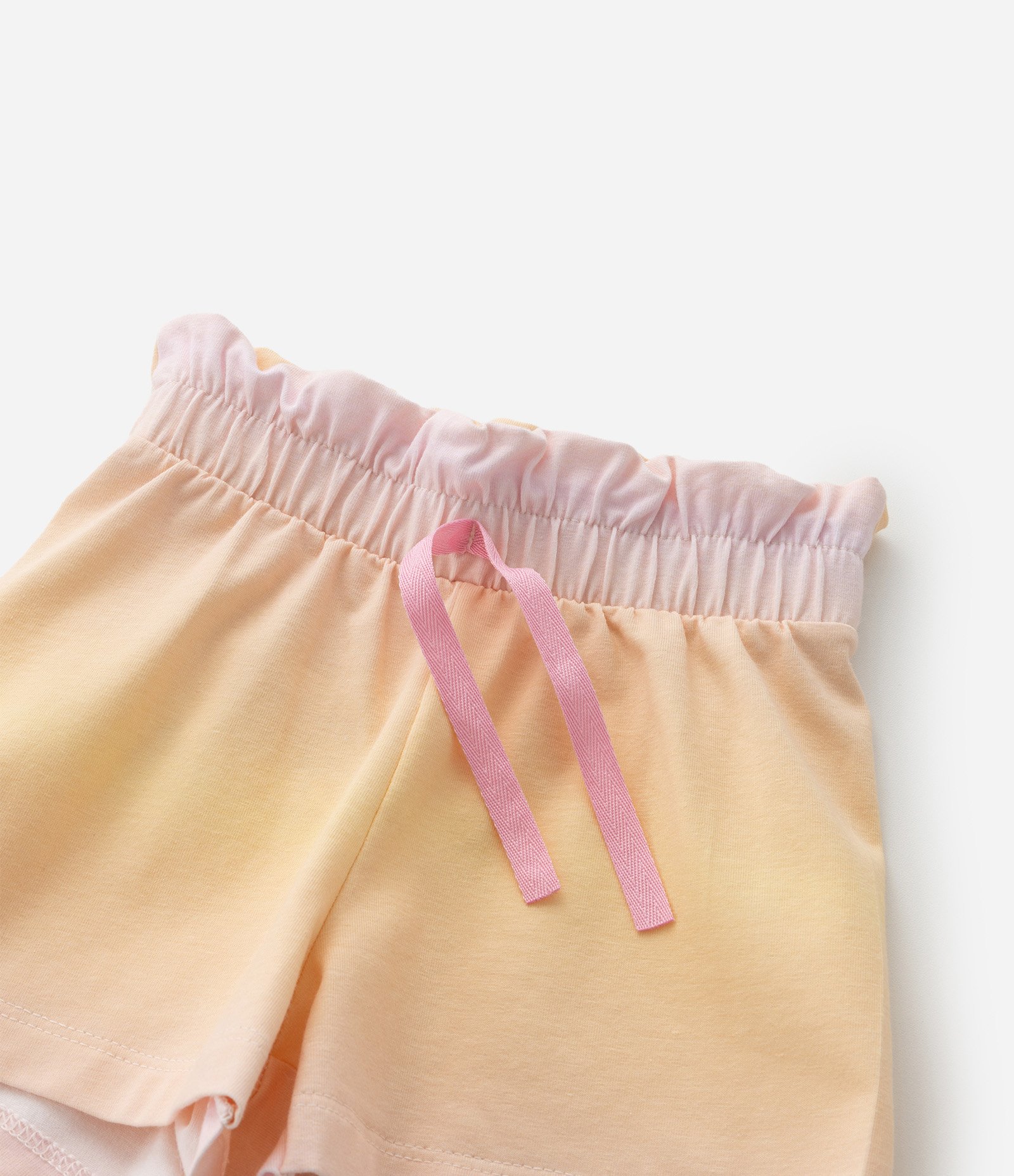 Short Clochard Infantil em Cotton com Estampa Tie Dye - Tam 1 a 6 Anos Rosa 5