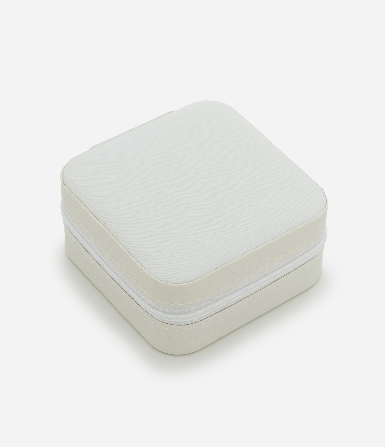 Porta Joias em PU com Divisórias Off White 3