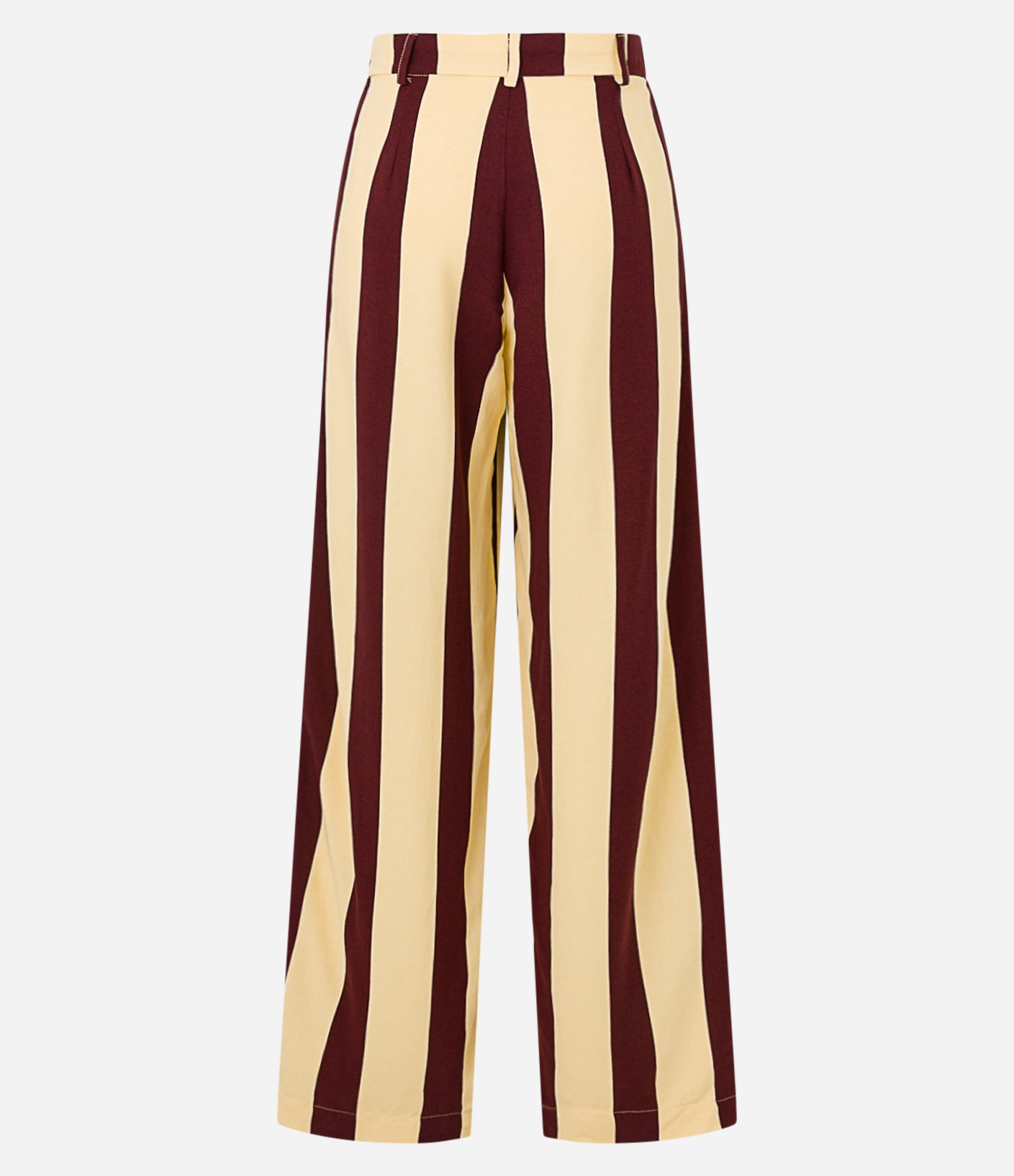 Calça Pantalona Listrada em Viscolinho Bicolor Bicolor 7