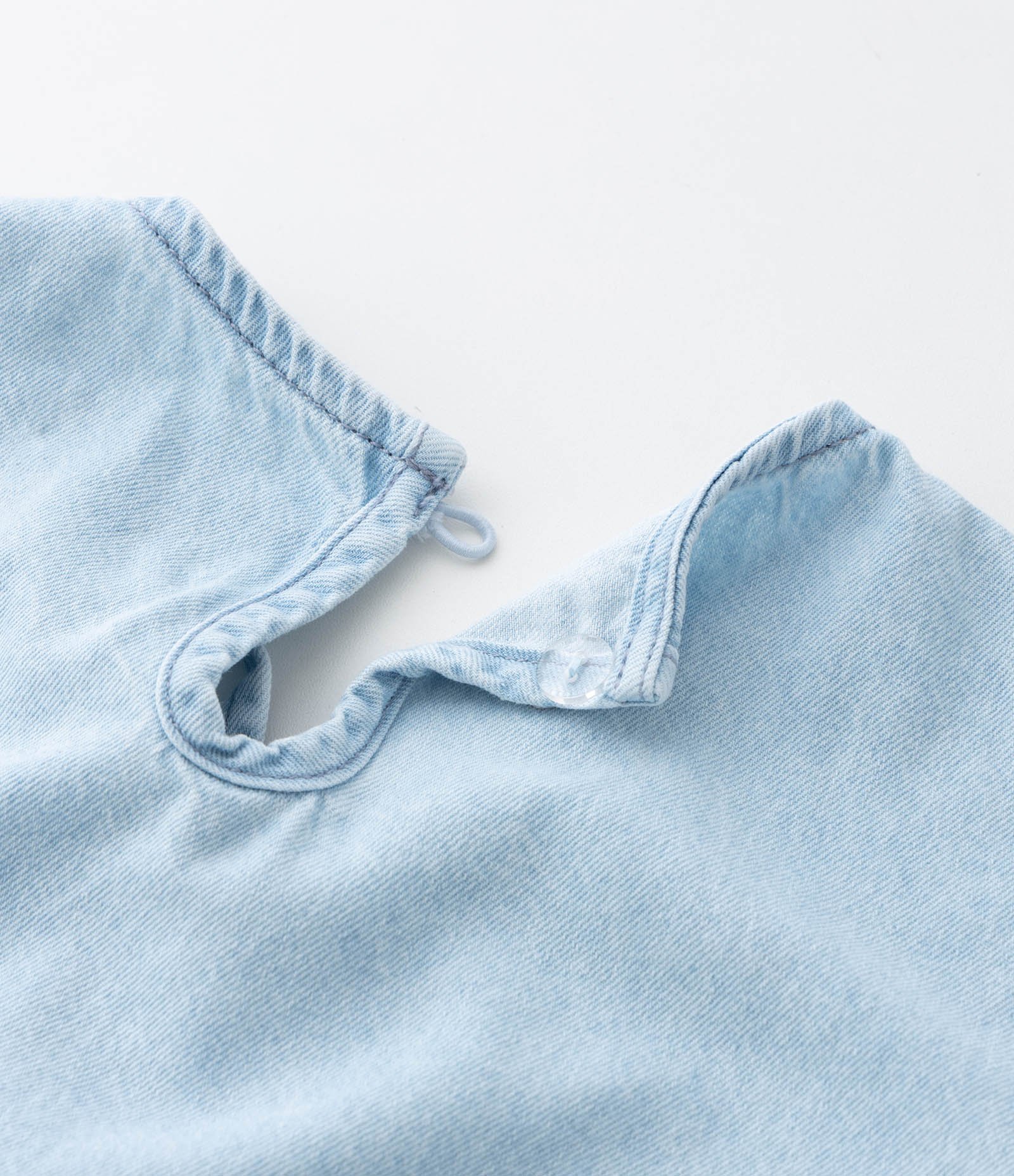 Blusa Regular Infantil em Jeans com Lacinhos - Tam 5 a 14 Anos Azul 5