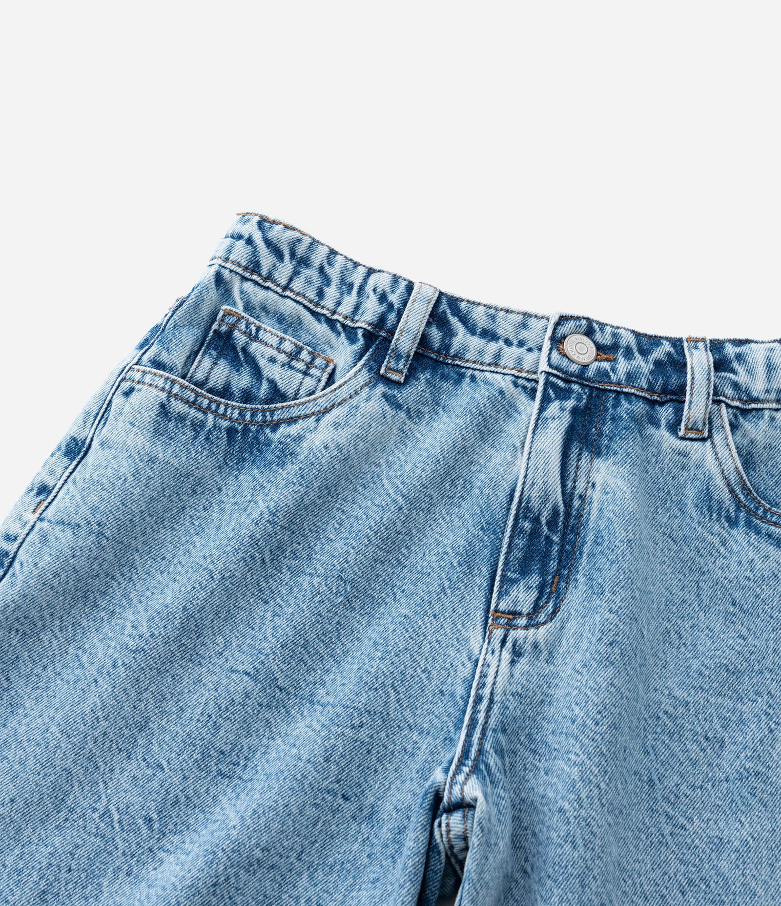 Bermuda Infantil em Jeans com Cinto de Coração - Tam 5 a 14 Anos Azul 8