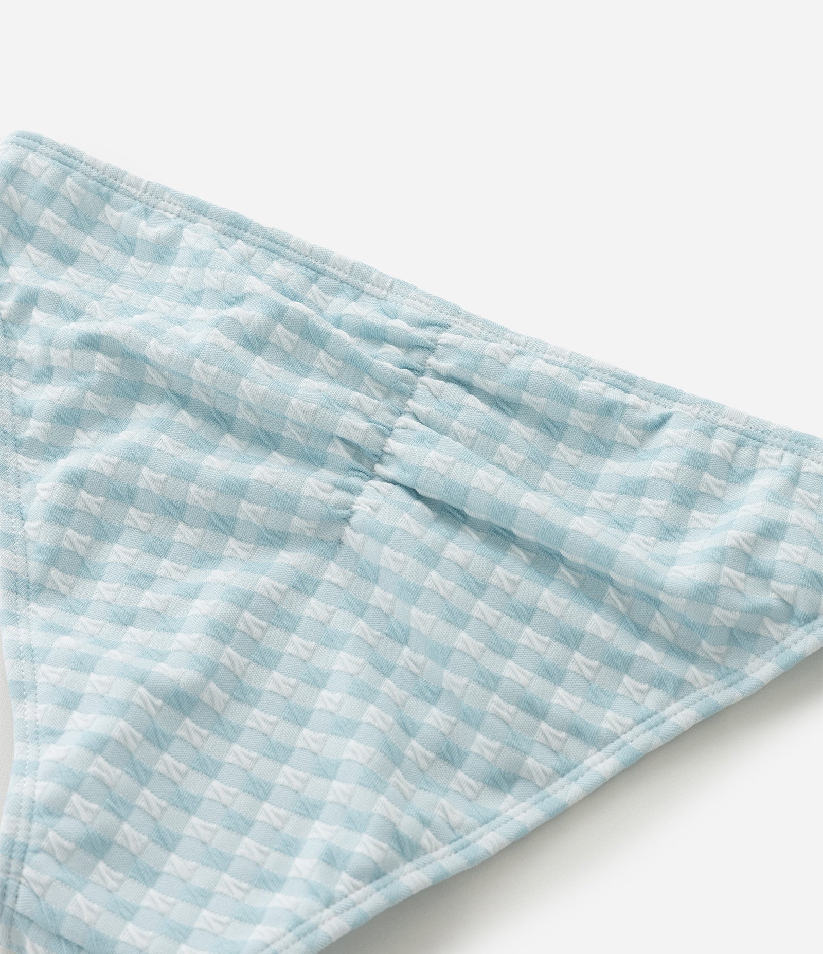 Biquíni Infantil em Microfibra com Estampa Xadrez Vichy e Frazidinhos - Tam 8 a 16 Anos Azul 7