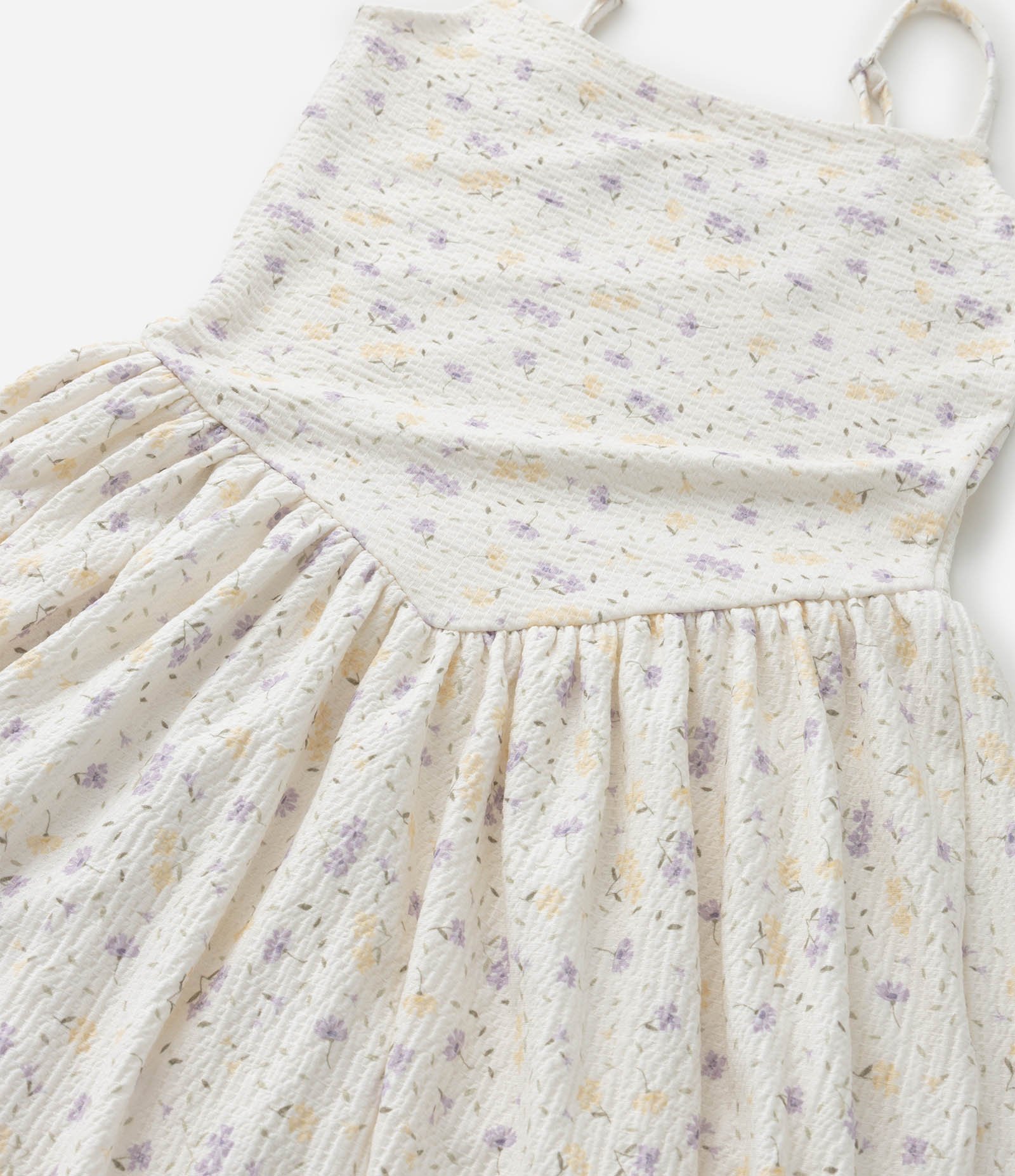 Vestido Regular Infantil com Estampa Floral - Tam 5 a 14 Anos Bege 6