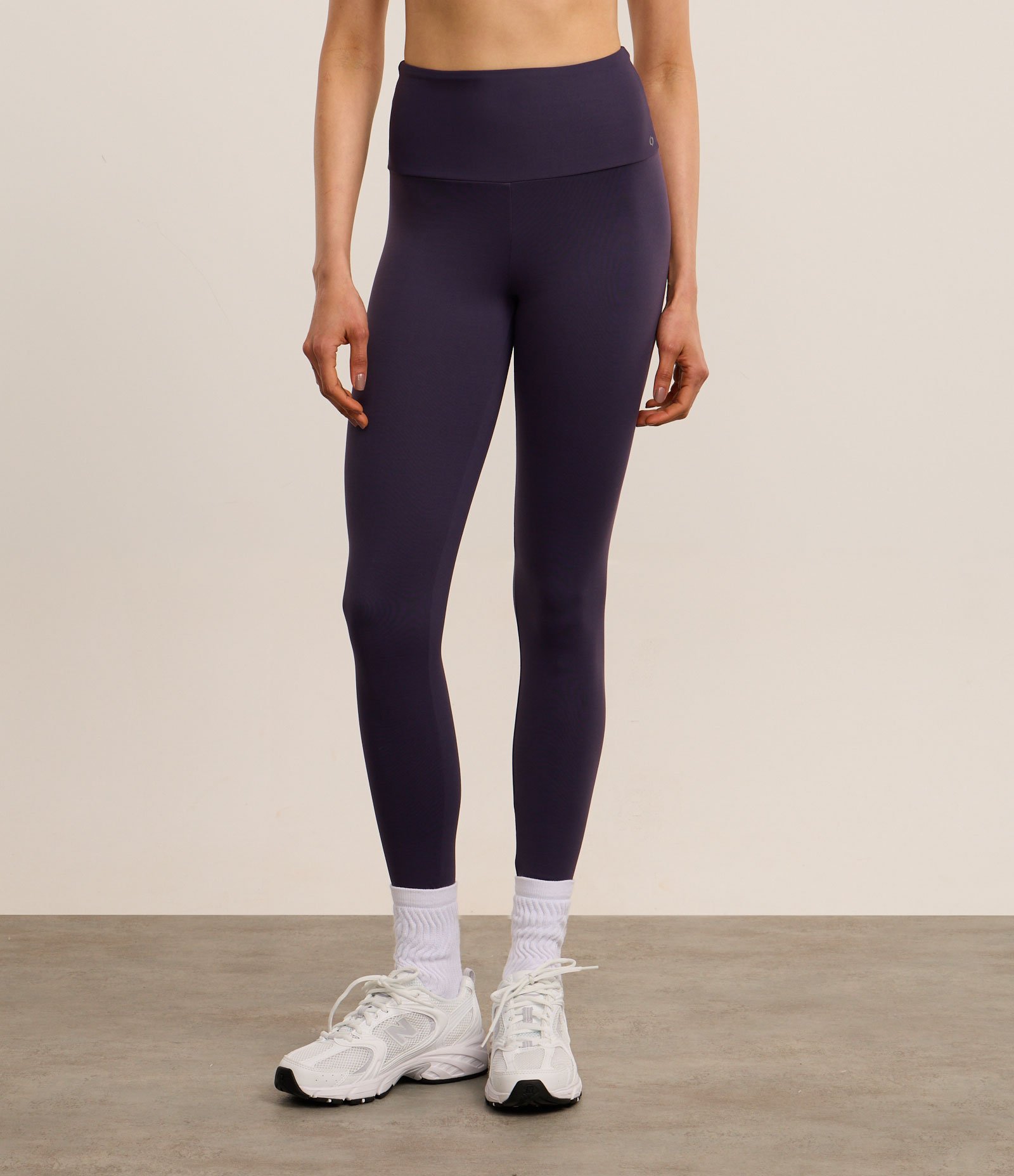 Calça Legging Esportiva em Poliamida com Cós Alto Roxo 1