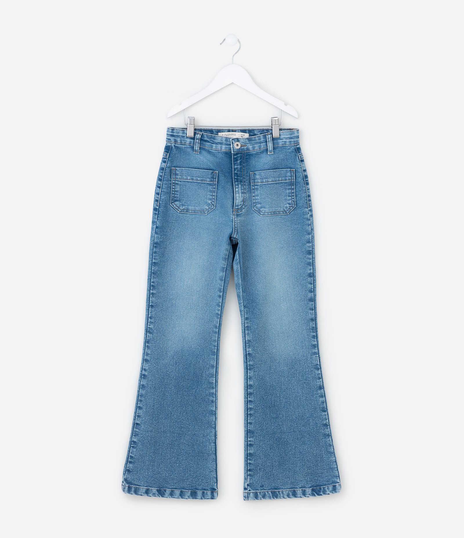 Calça Flare Infantil em Jeans - Tam 5 a 14 anos Azul 2
