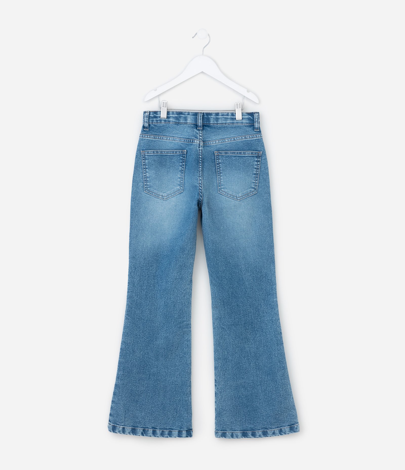 Calça Flare Infantil em Jeans - Tam 5 a 14 anos Azul 3