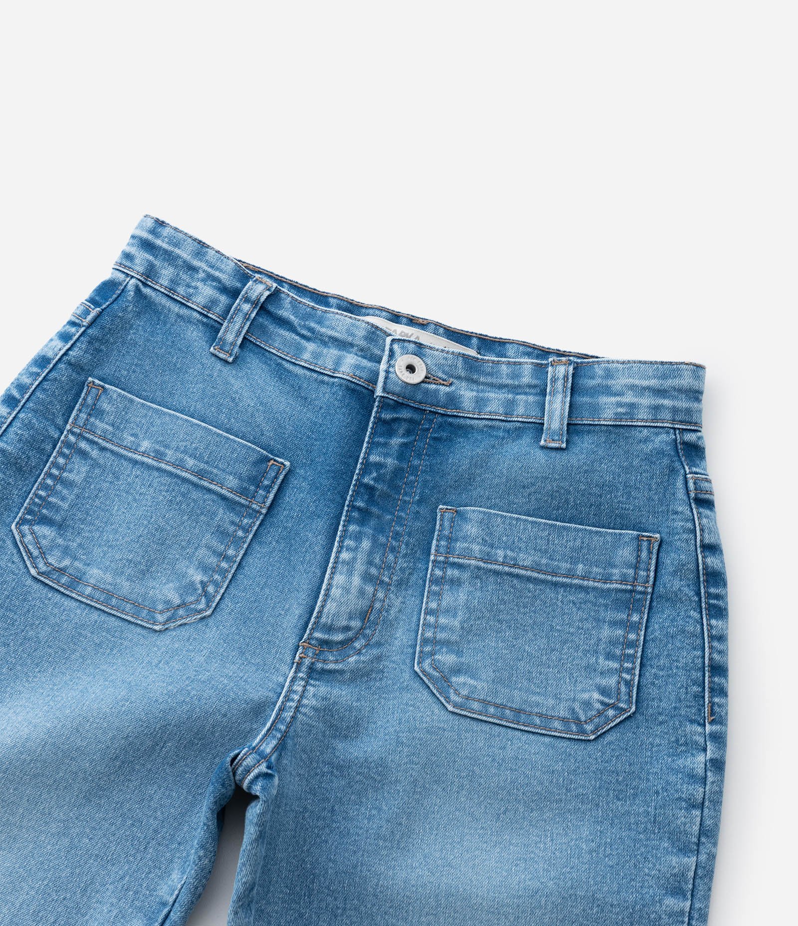 Calça Flare Infantil em Jeans - Tam 5 a 14 anos Azul 8