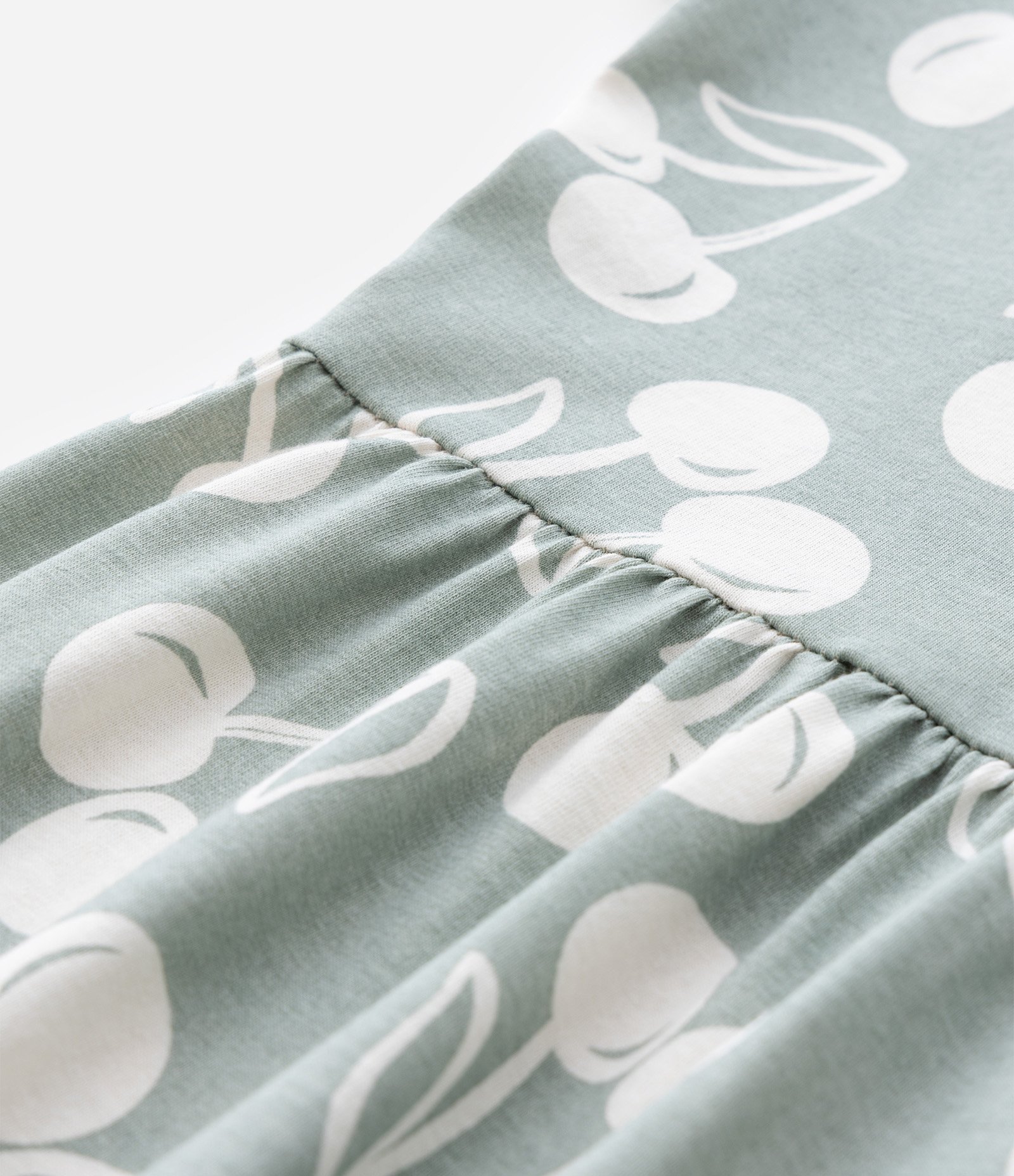 Vestido Infantil com Estampa Cerejas - Tam 5 a 14 Anos Verde 4