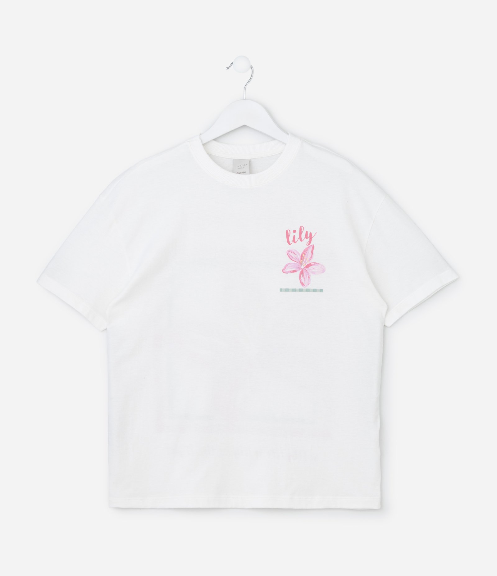 Camiseta Infantil com Estampa Floral - Tam 5 a 14 Anos Branco 2