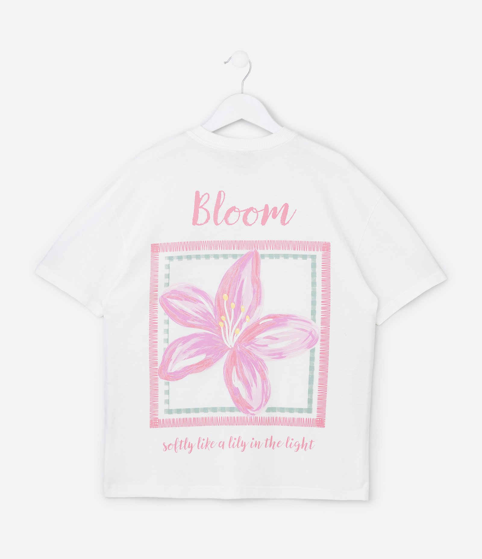 Camiseta Infantil com Estampa Floral - Tam 5 a 14 Anos Branco 3