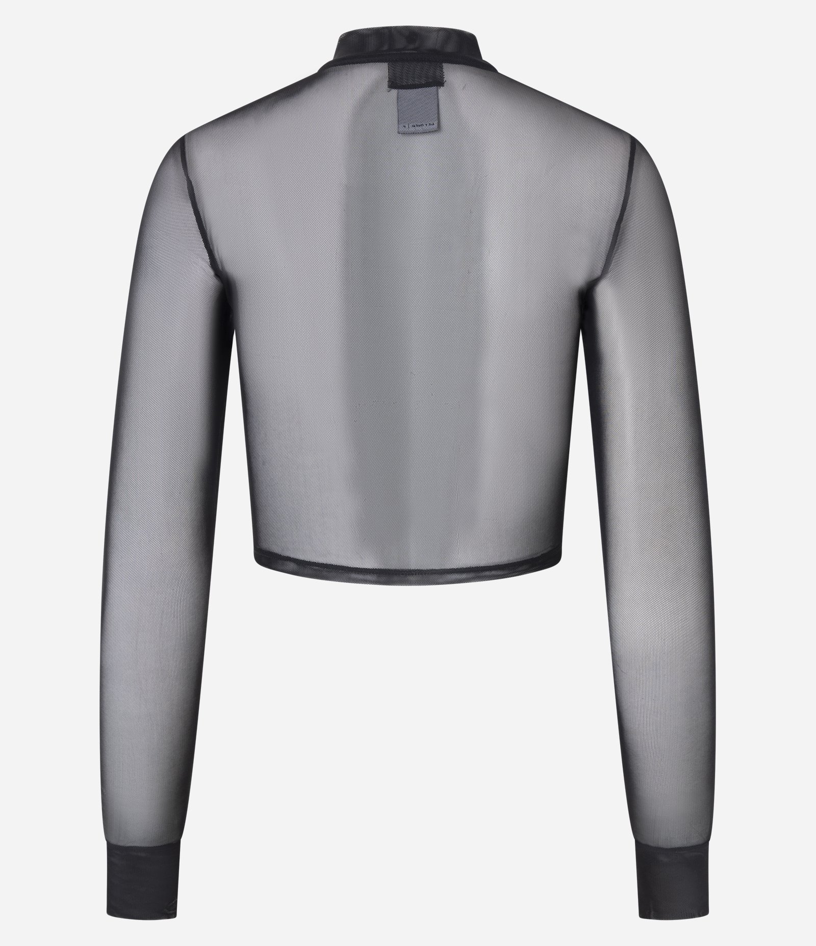 Blusa Esportiva em Tule com Golinha e Estampa Muse Preto 9
