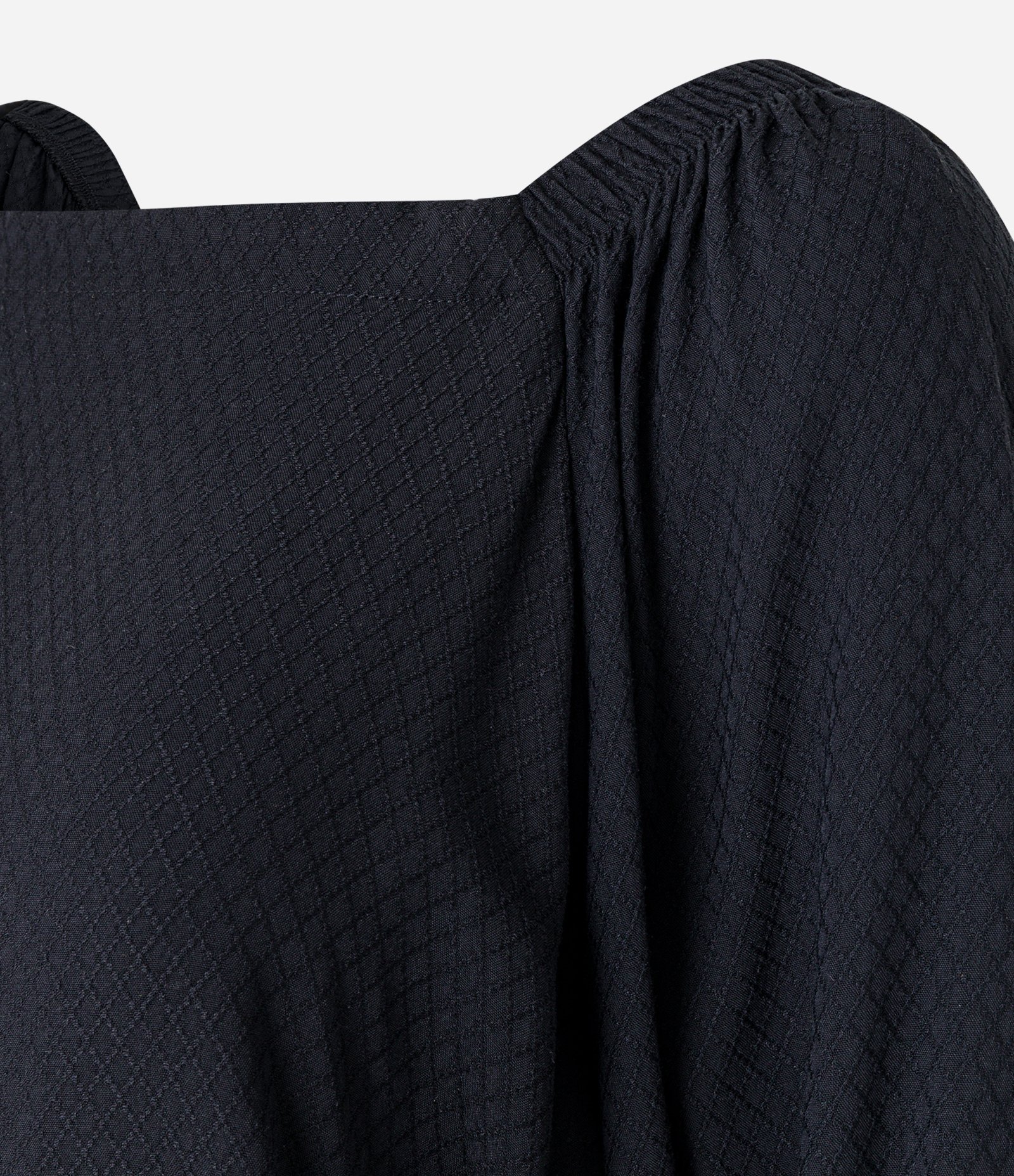 Blusa Alfaiatada em Viscose com Amarração no Punho Preto 6