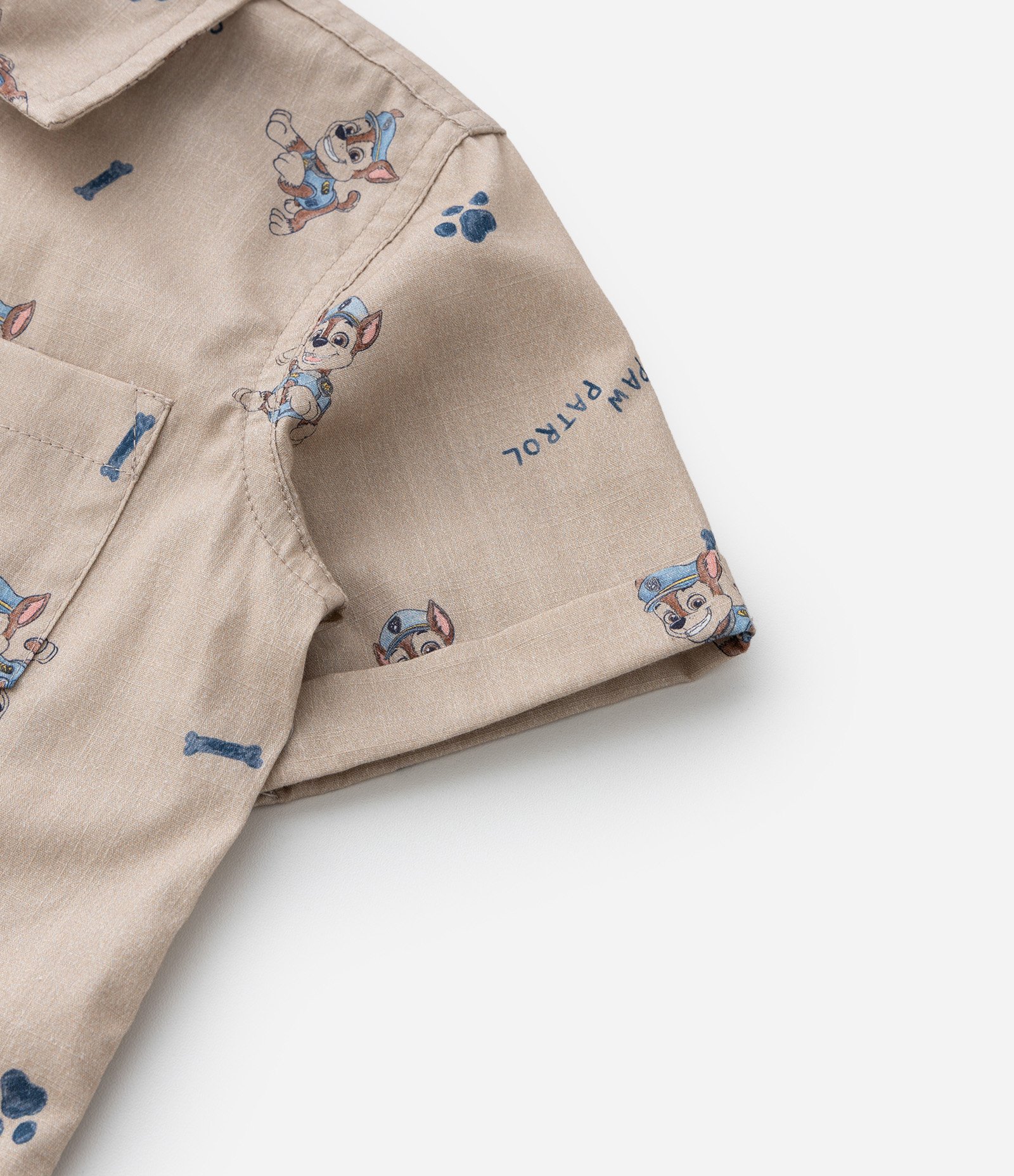 Conjunto Infantil em Algodão Patrulha Canina - Tam 2 a 6 Anos Marrom/Azul 6