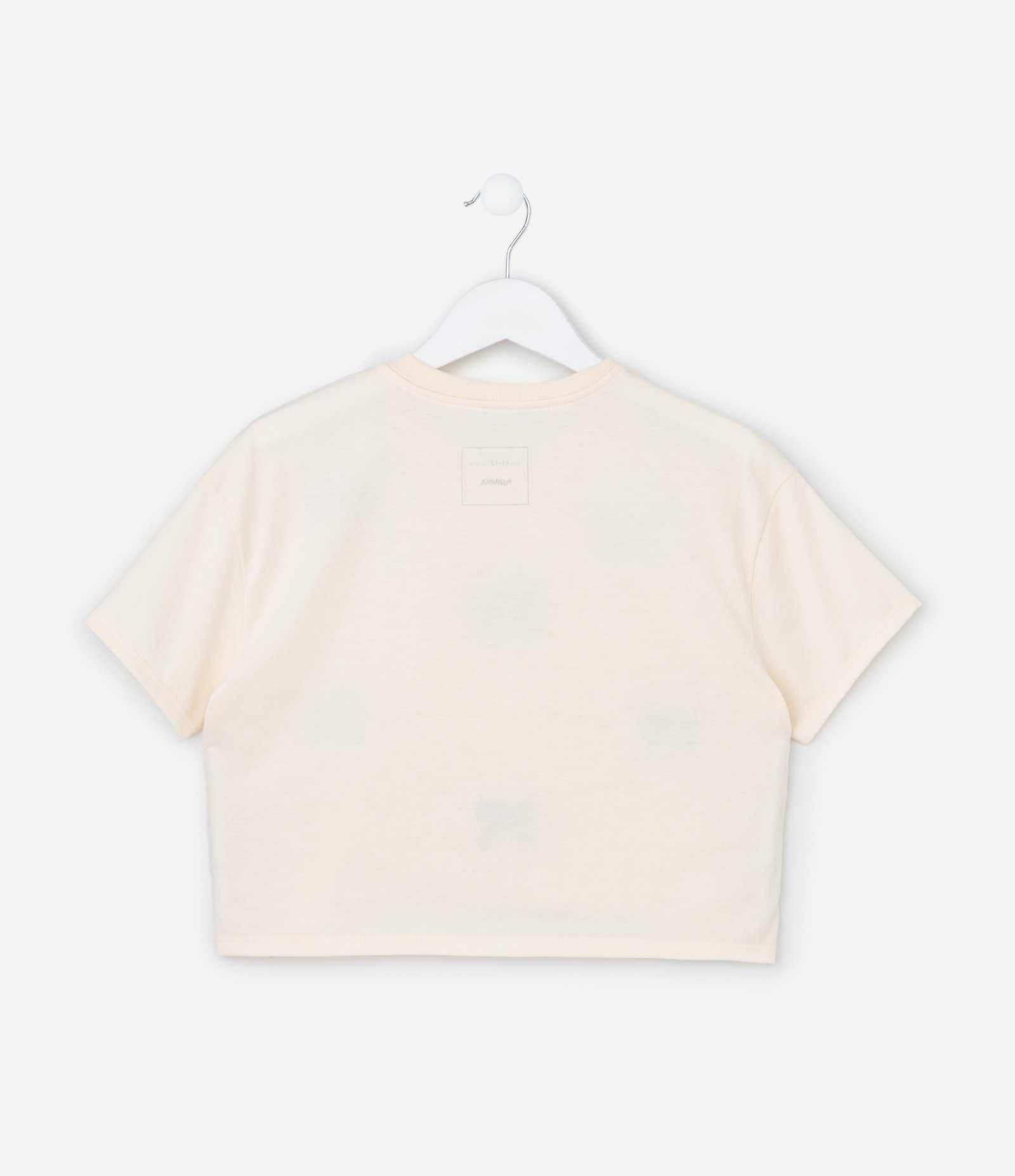 Camiseta Regular com Laços em Paetês - Tam 5 a 14 Anos Bege 3