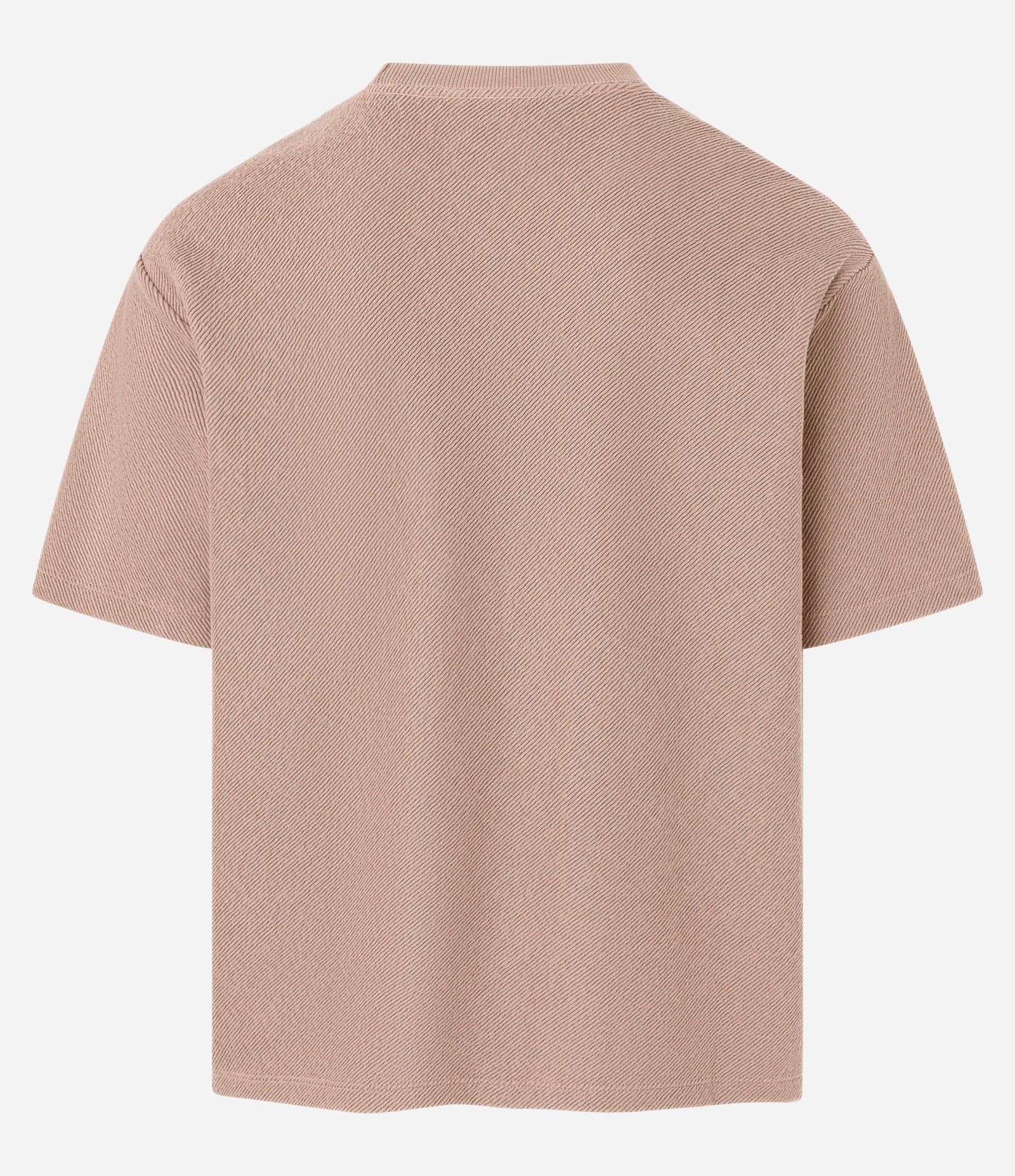 Camiseta Boxy em Algodão com Gola Canoa e Canelada Bege 7