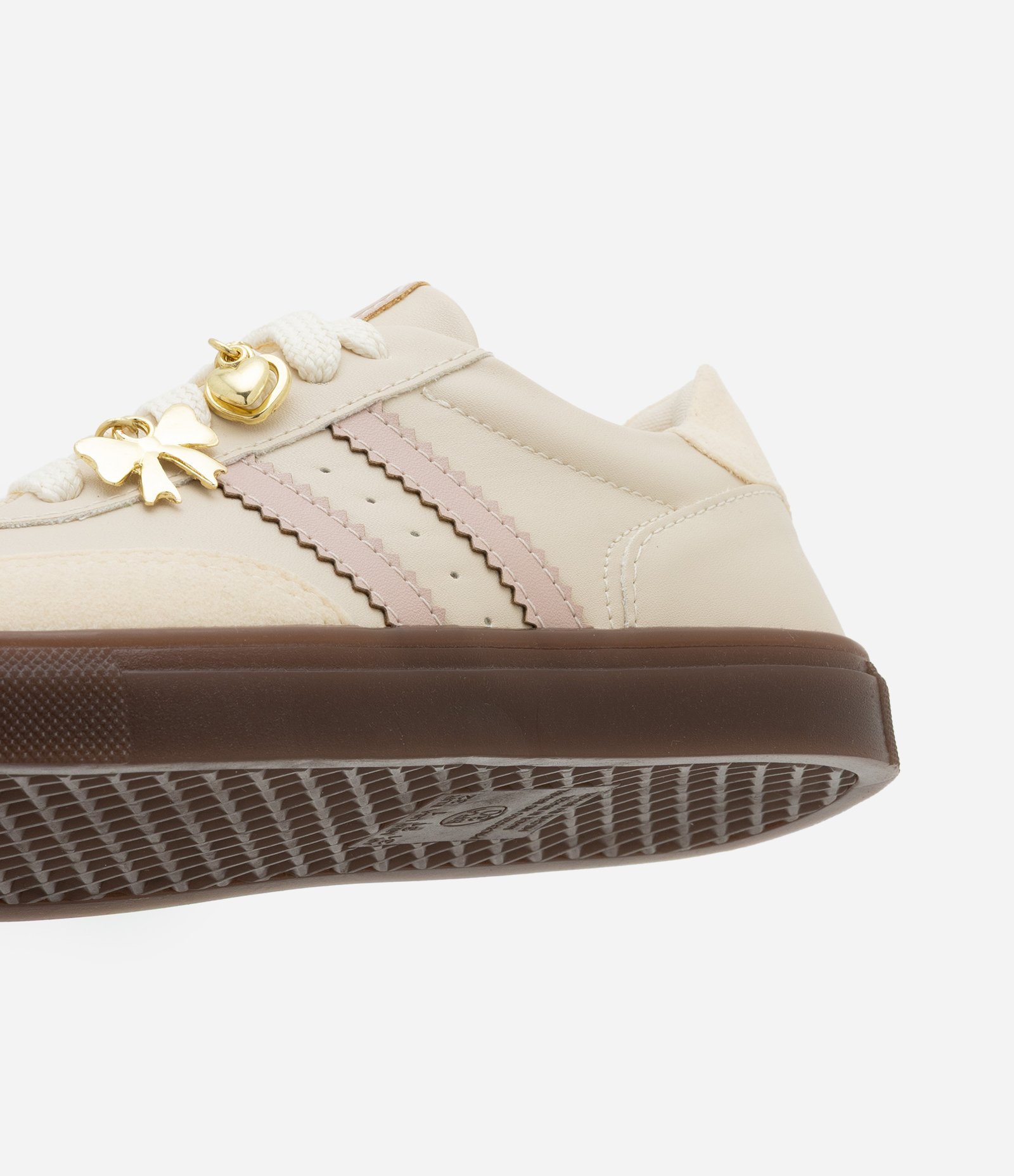 Tênis Infantil Casual com Pingentes - Tam 28 ao 34 Bege 4